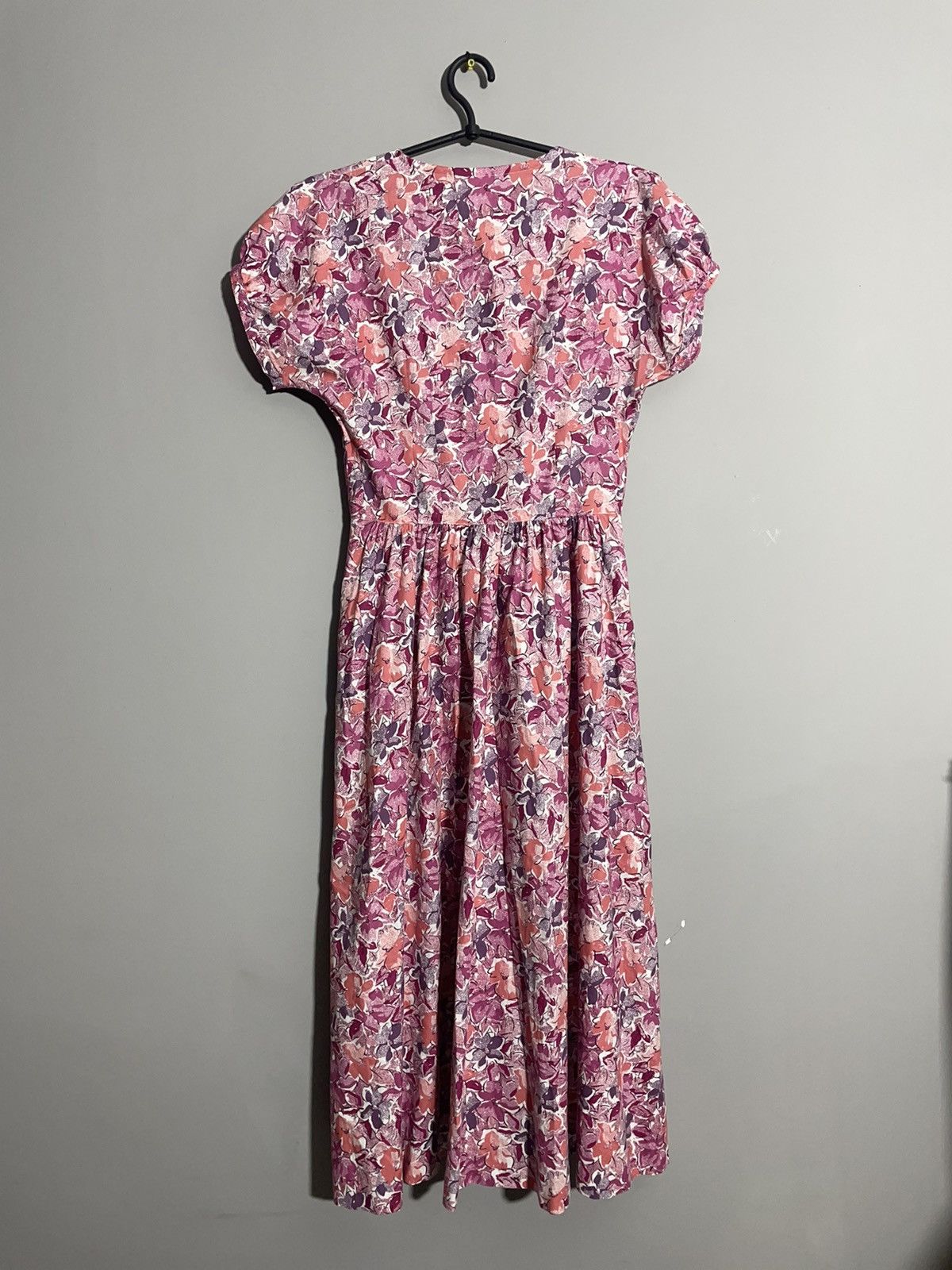 Laura Ashley × Vintage Vintage Laura Ashley 1980s dark pink floral pattern dress Size M / US 6-8 / IT 42-44 - 6 Thumbnail