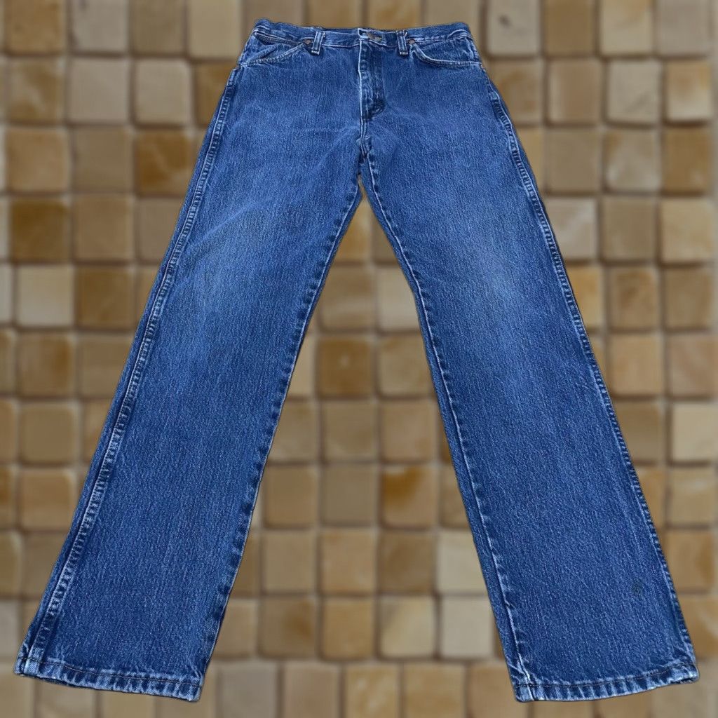 Wrangler VINTAGE Wrangler Jeans Men 30x32 Denim Pants Western Cowboy Work Blue Straight Denim Size US 30 / EU 46 - 1 Thumbnail