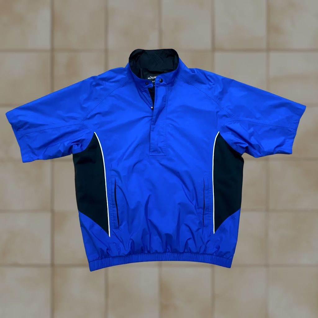 Footjoy Footjoy Dryjoys Jacket Windbreaker Golf Shirt Men L Gray Short Sleeve Zip Size US 33 - 1 Thumbnail