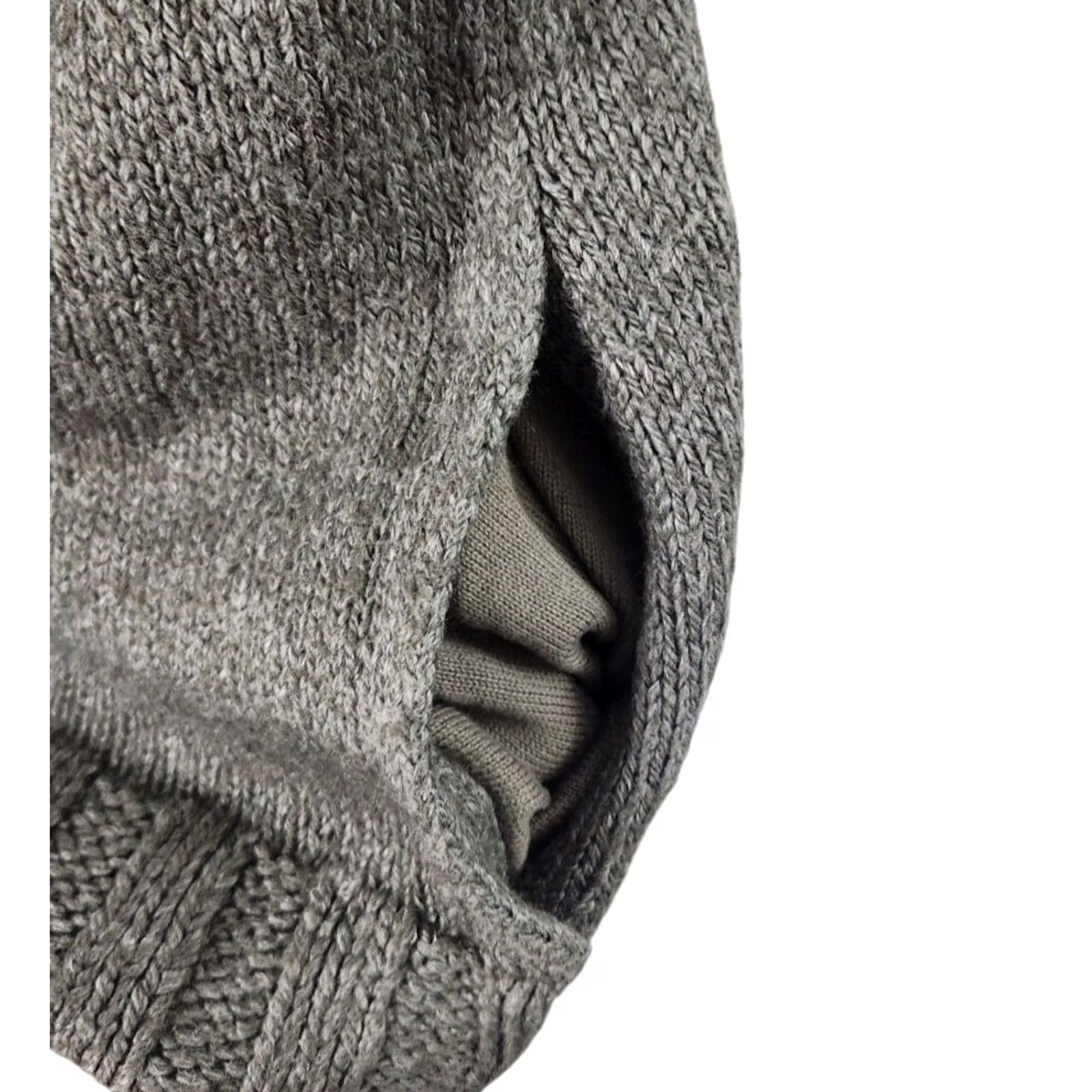 Theory Theory Womens L Wool Mohair Turtleneck Sweater Cable Knit Sleeveless Size L / US 10 / IT 46 - 4 Thumbnail