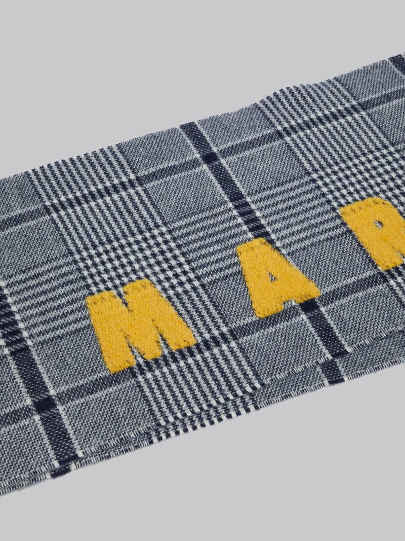 Marni o1f1d3z1125 Size: OS / Checked Wool Scarf With Logo Size ONE SIZE - 4 Thumbnail