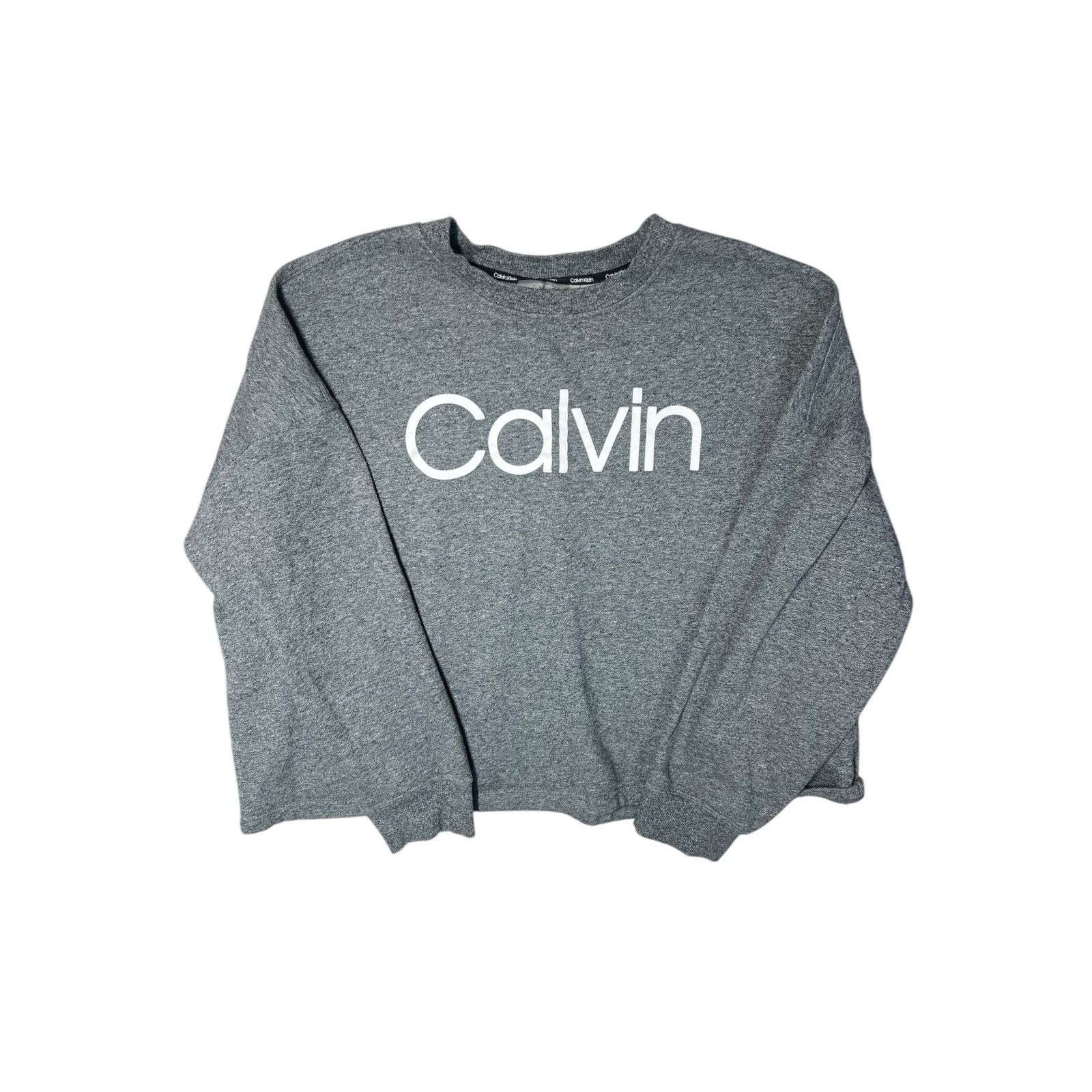 Calvin Klein Calvin Klein Women’s XL Gray Crop Sweatshirt Size XL / US 12-14 / IT 48-50 - 1 Thumbnail