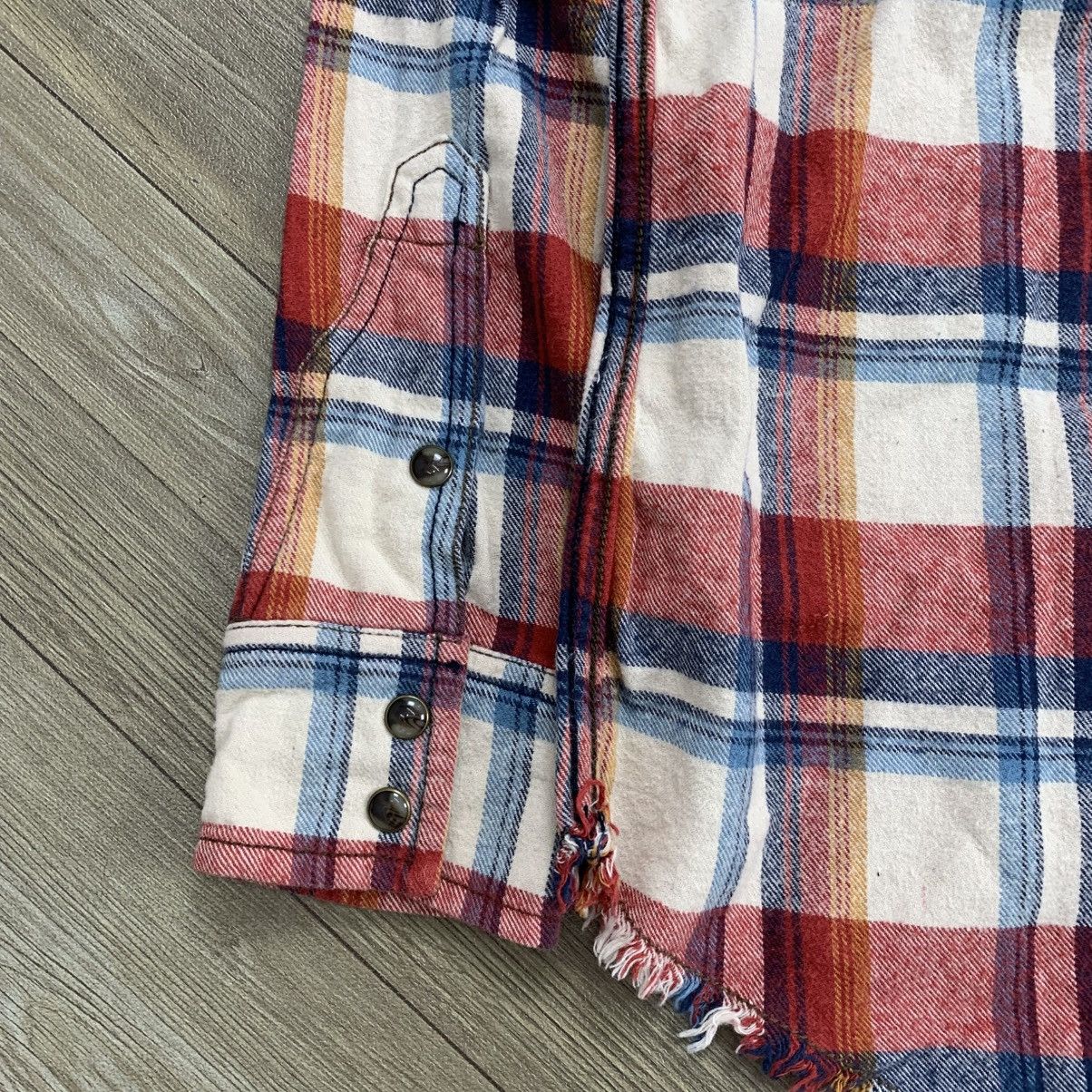If Six Was Nine × Japanese Brand × Le Grande Bleu (L.G.B.) GOA Punk Unfinished Plaid Western Flanel Shirt Size US S / EU 44-46 / 1 - 10 Thumbnail