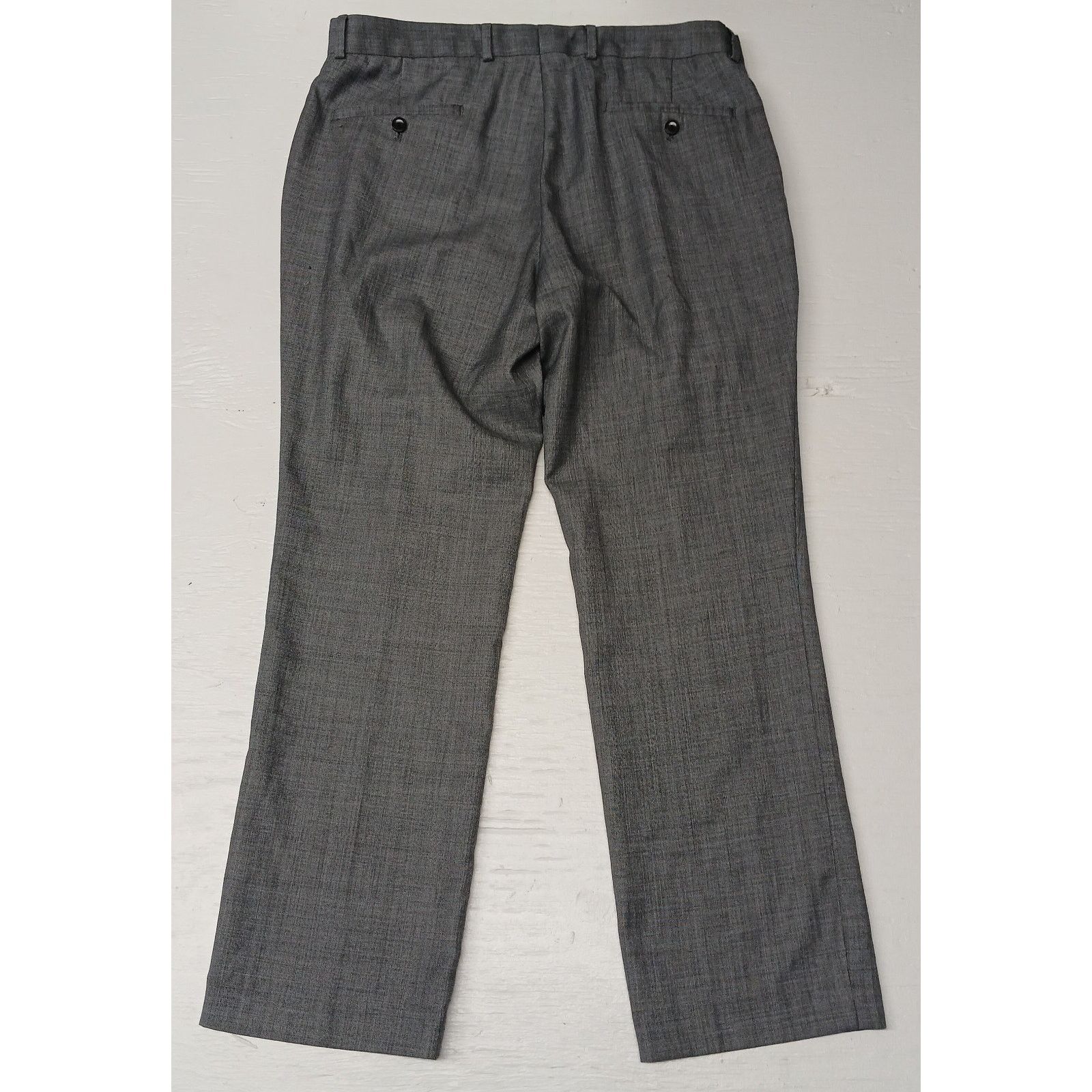 Kenneth Cole Kenneth Cole (36x30) Gray Comfort Casual Fit Dress Pants Size US 36 / EU 52 - 9 Thumbnail