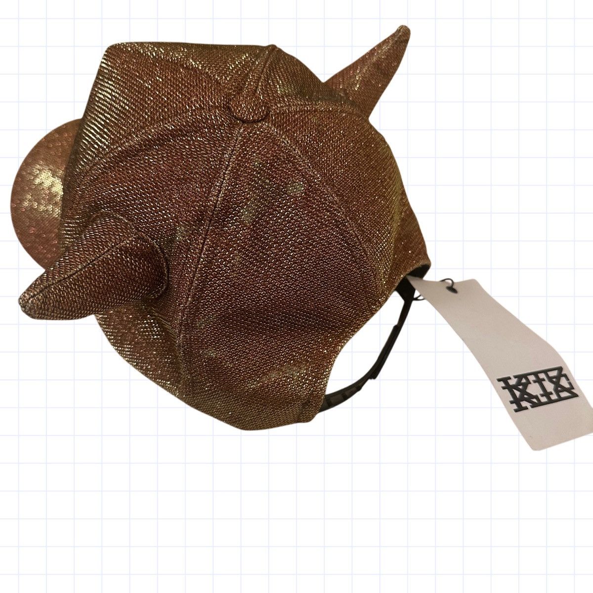 Japanese Brand × KTZ KTZ Runway Horned SnapBack Cap Hat Gold Glitter Shiny Horns Size ONE SIZE - 5 Thumbnail