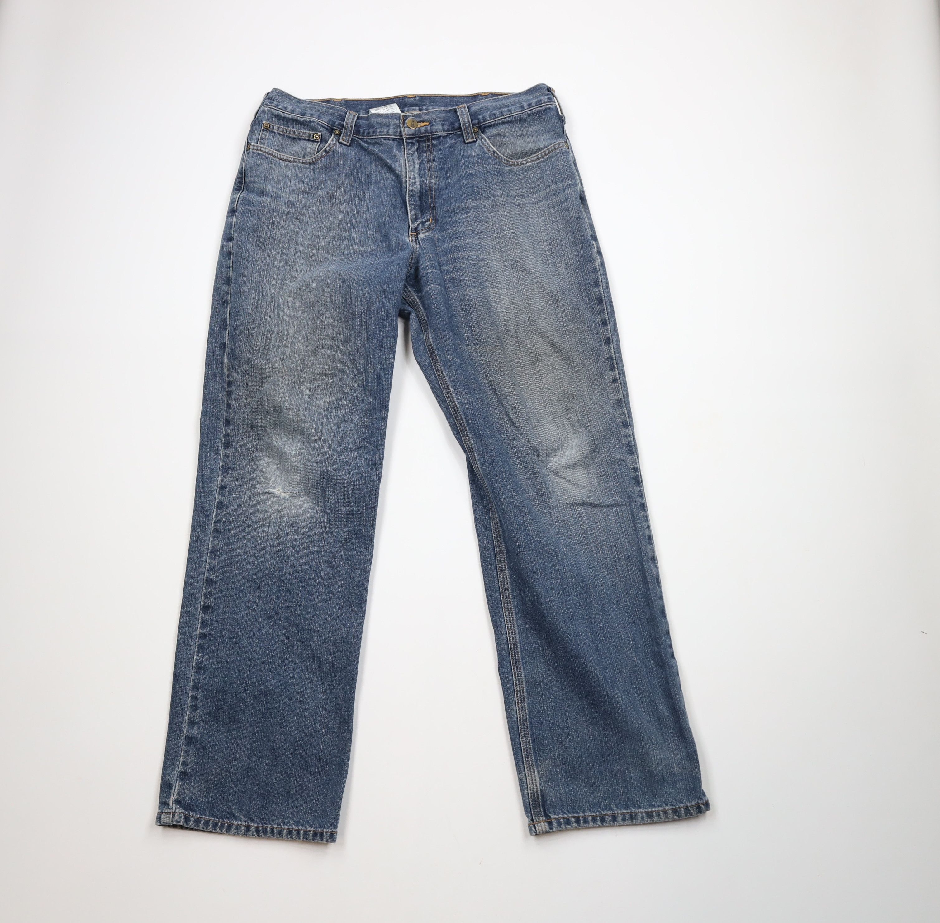Carhartt × Vintage Vintage Y2K Carhartt Relaxed Fit Dungaree Denim Jeans Blue Size US 36 / EU 52 - 1 Thumbnail