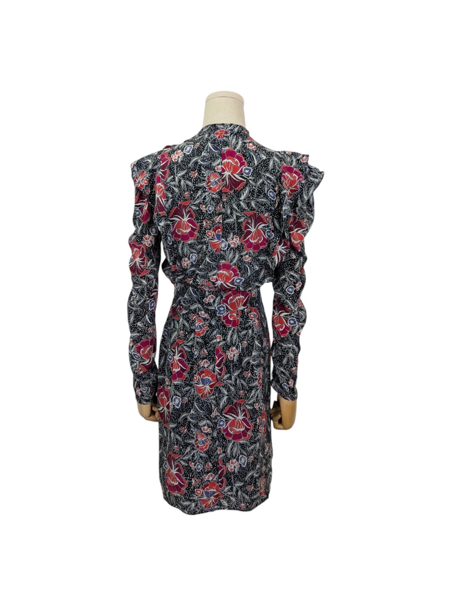 Isabel Marant Etoile Floral Print Long Sleeves Dress Size XS / US 0-2 / IT 36-38 - 2 Thumbnail