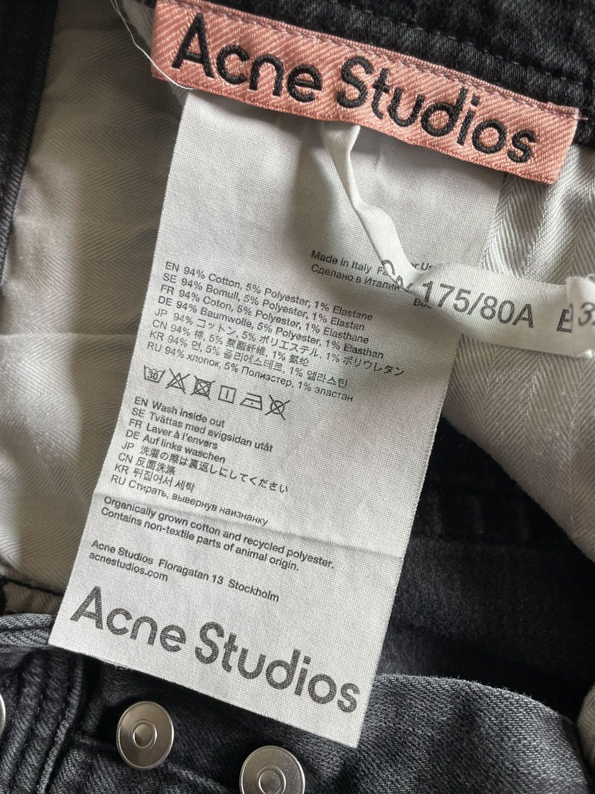 Acne Studios Acne Studios Grey Washed Jeans Size US 29 - 6 Thumbnail