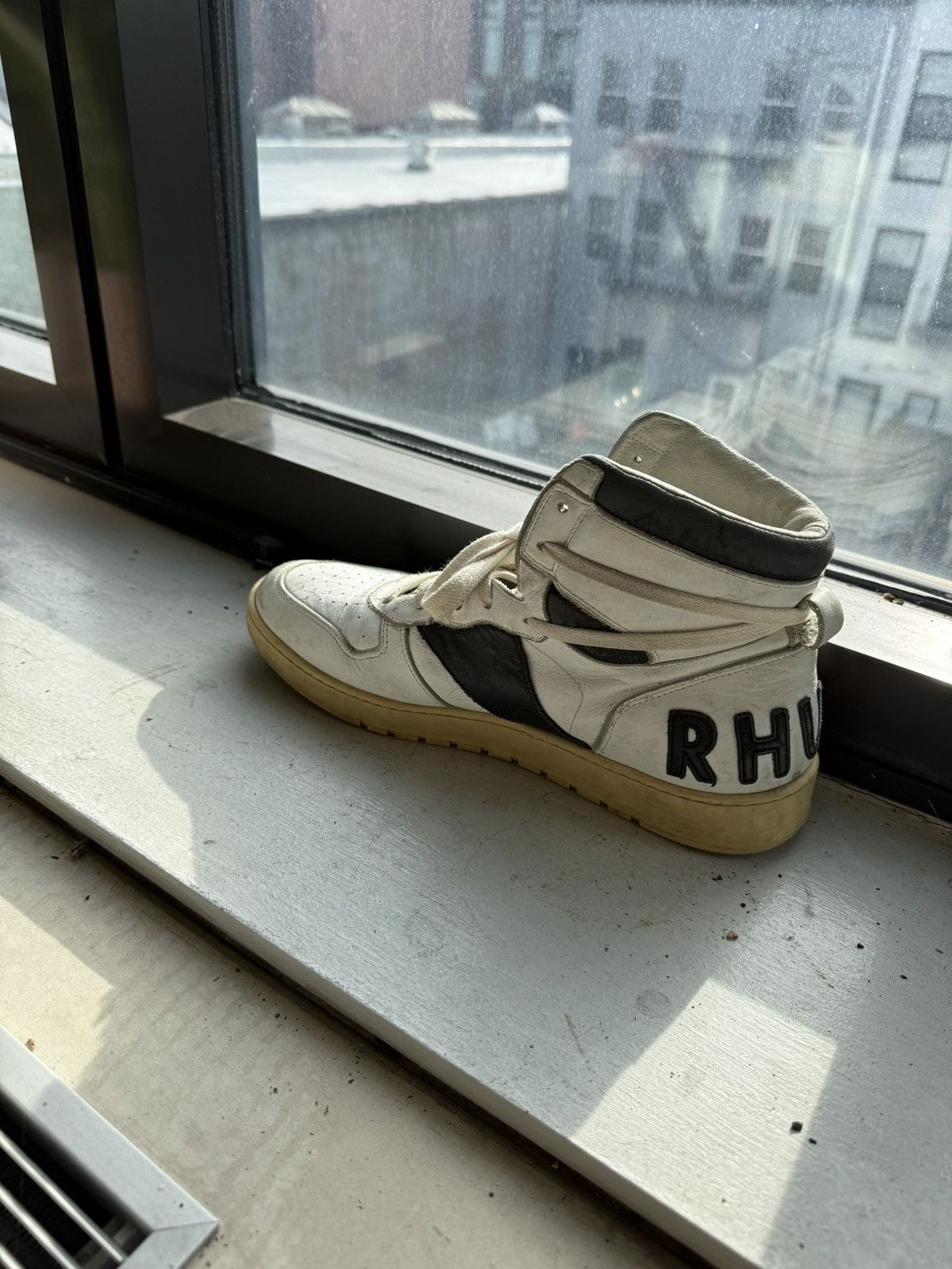 Rhude White & Black Rhecess Hi Sneakers Size US 9 / EU 42 - 3 Thumbnail