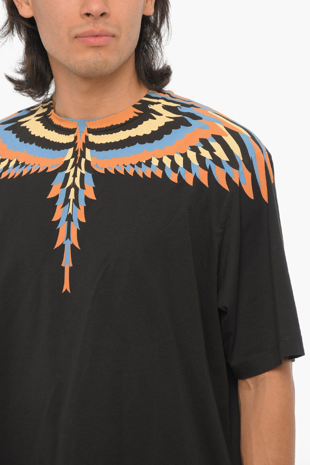 Marcelo Burlon og1mm0824 Optical Wings Crewneck T-Shirt in Black Size US M / EU 48-50 / 2 - 3 Thumbnail