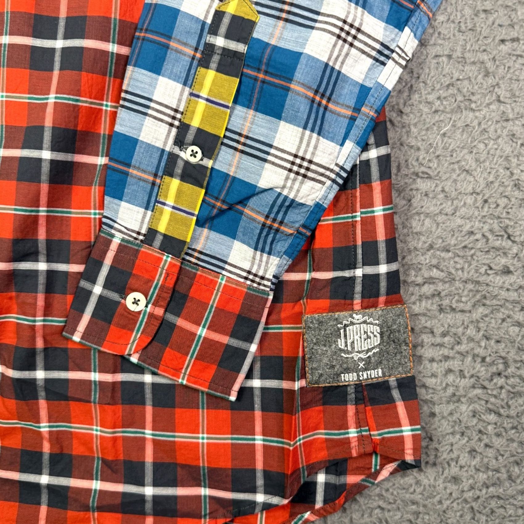 Todd Snyder VINTAGE J Press Todd Snyder Plaid Shirt Mens M Patchwork Washed Tartan Cocktail Button-Up Size US M / EU 48-50 / 2 - 3 Thumbnail