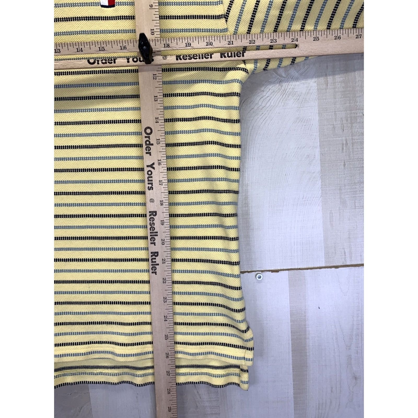Tommy Hilfiger Tommy Hilfiger Shirt Mens L Yellow Stripe Cotton Polo Size US L / EU 52-54 / 3 - 7 Thumbnail