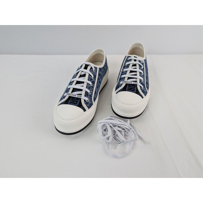 Dior o1rshd1 Walk'n'Dior Platform Sneaker Blue Stonewashed Effect Size US 11 / IT 41 - 8 Thumbnail