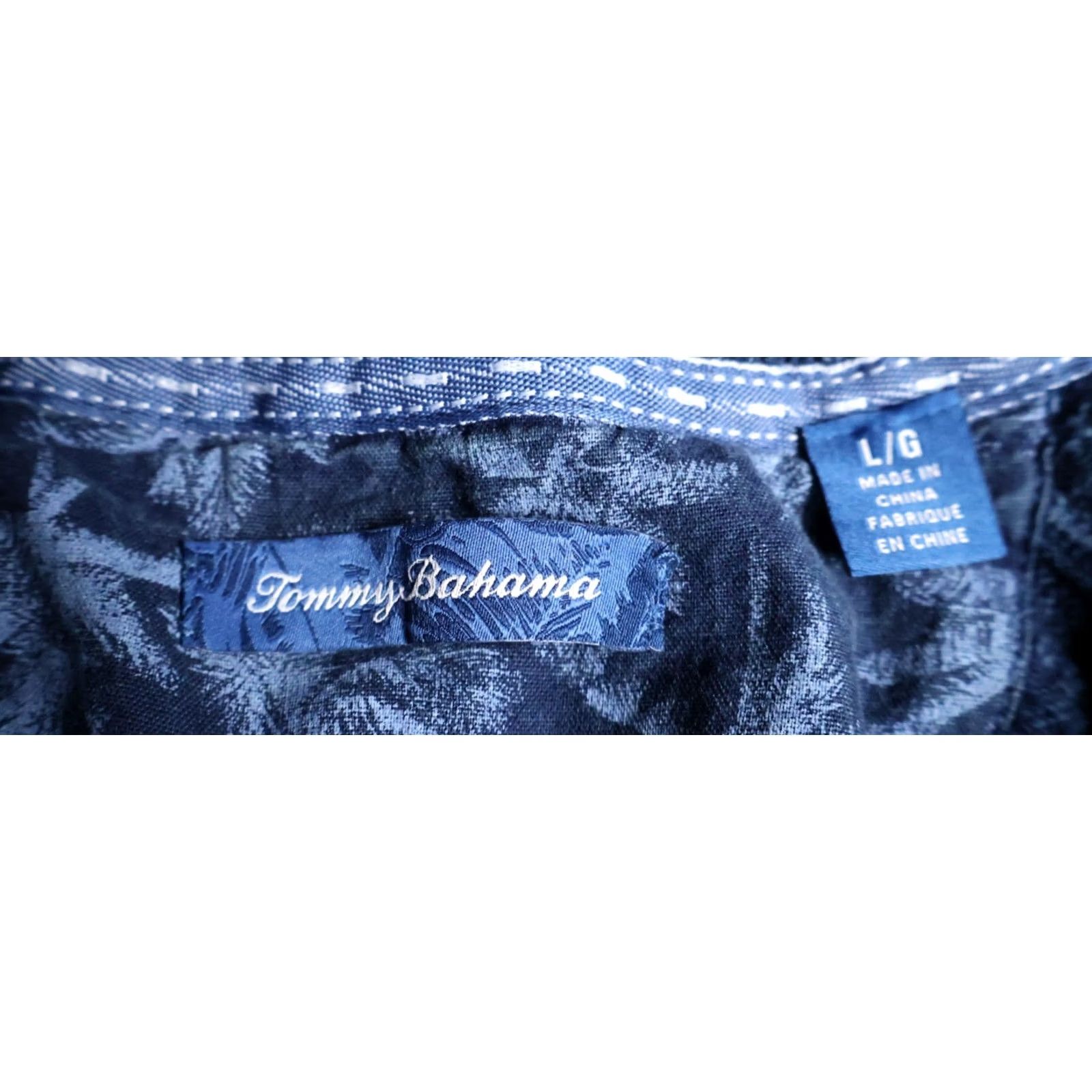 Tommy Bahama Tommy Bahama Sweater Mens Large Blue 1/4 Zip Mock Neck Heavyweight Knitted Cotton Pullover Size US L / EU 52-54 / 3 - 3 Thumbnail