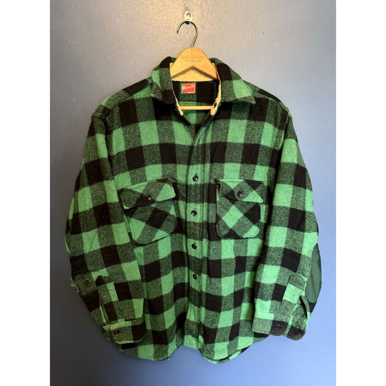 Vintage VINTAGE Workmaster Wool Green Plaid Button-Up Flannel Shirt M Mens 40s Size US M / EU 48-50 / 2 - 3 Thumbnail