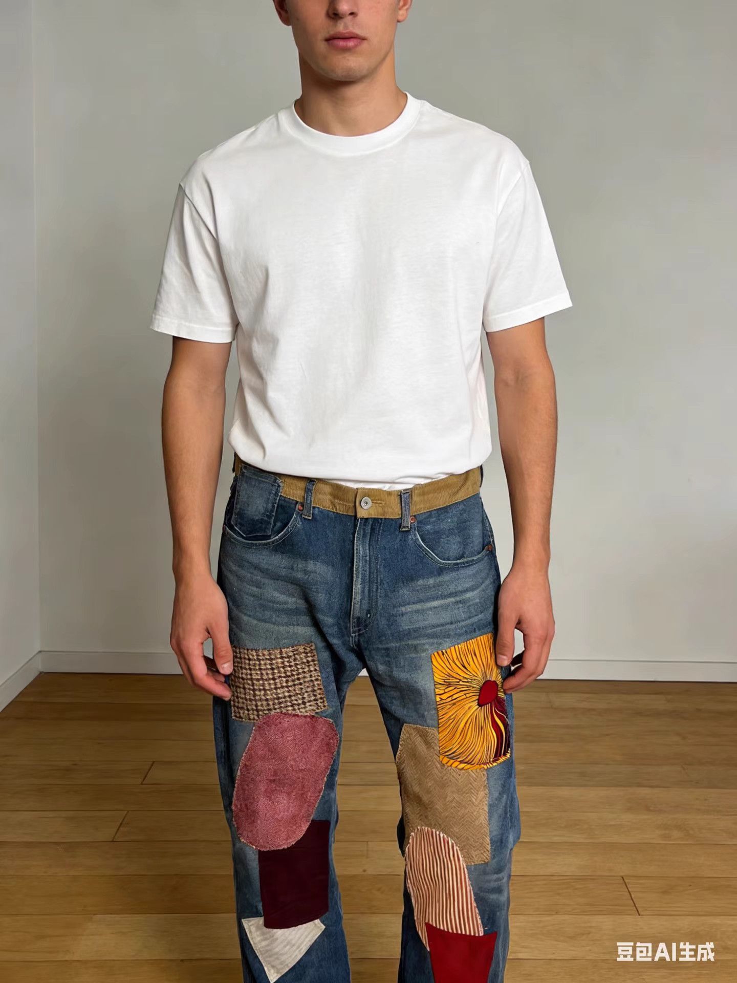 Junya Watanabe Junya Watanabe CDG Patchwork Denim Jeans Men's K9 Size US 33 - 8 Thumbnail