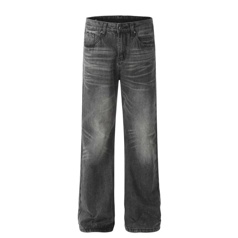 Jean Men's distressed punk vintage washed gradient straight jeans Size US 32 / EU 48 - 1 Thumbnail