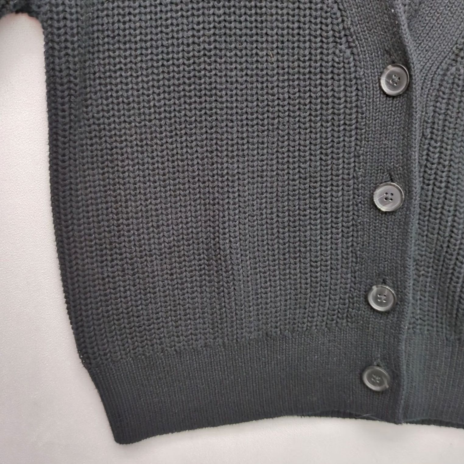 Gap Gap Cardigan Sweater Womens Medium Black Cotton Heavy Academia Button Up Size M / US 6-8 / IT 42-44 - 5 Thumbnail