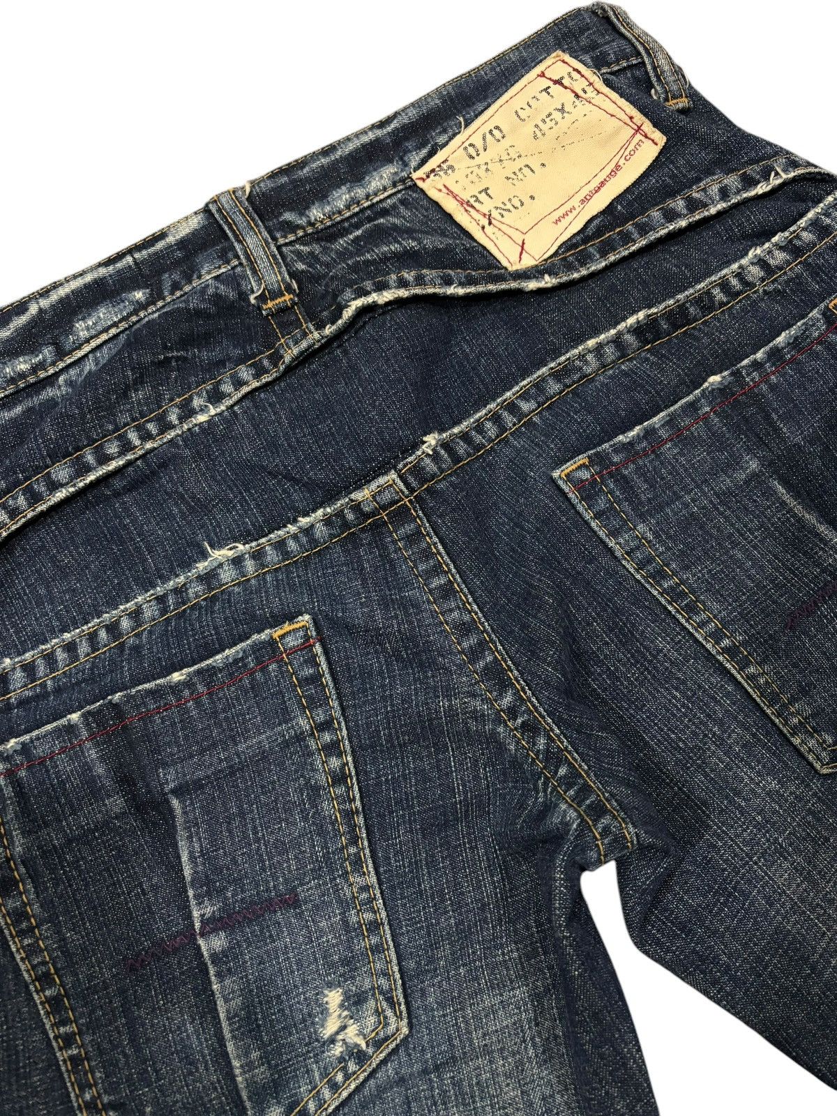 Japanese Brand × Seditionaries 90s Vtg AntGauge Japanese Double Waist Distressed Punk Jeans Size US 29 - 7 Thumbnail