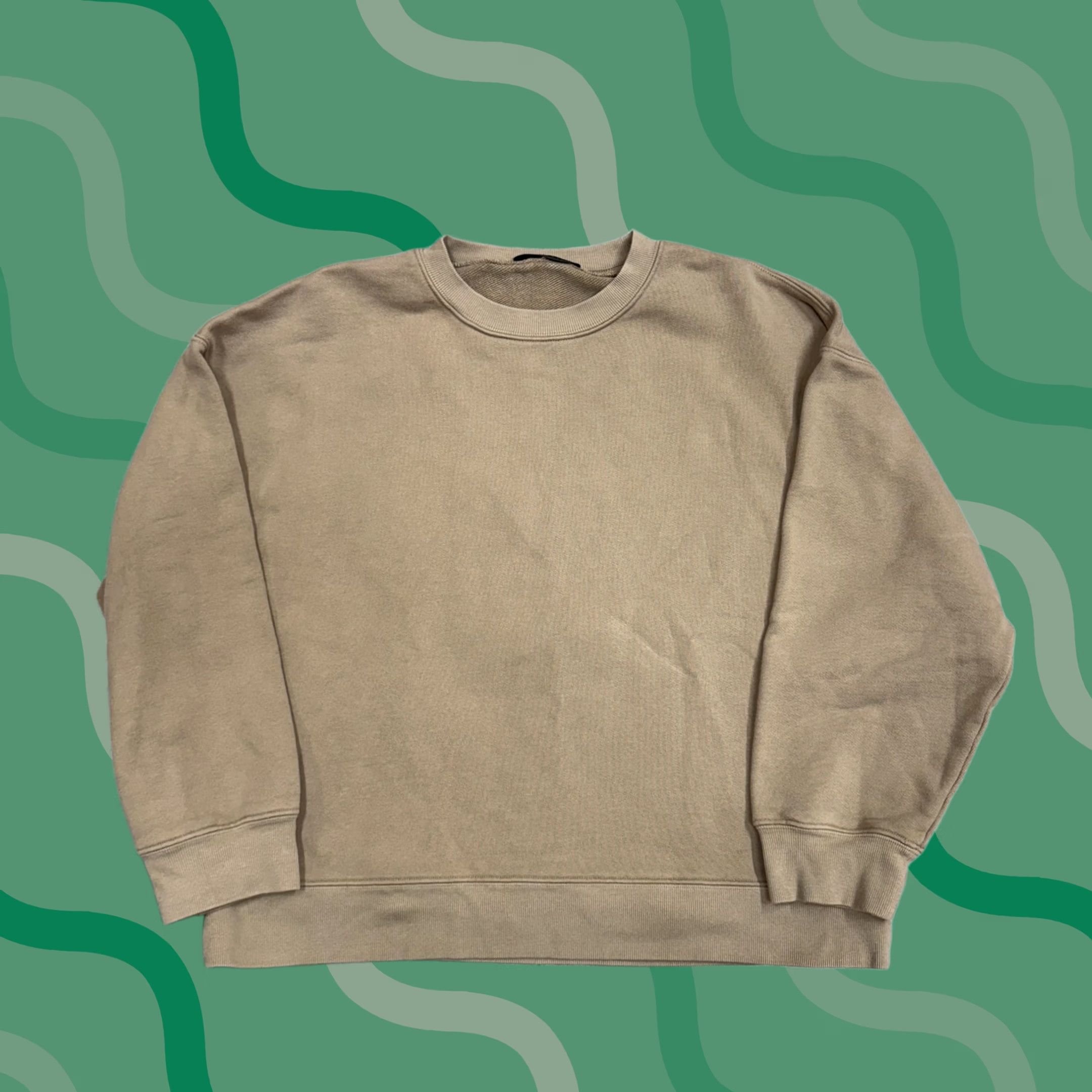 Vintage Jenni Kayne Sweatshirt Womens Large Beige Cotton Crewneck Pullover Made USA Size L / US 10 / IT 46 - 1 Thumbnail