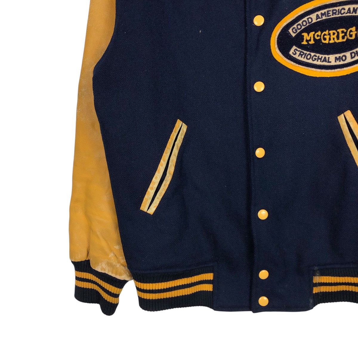 Japanese Brand × Vintage 📌Vintage Leather Varsity Jacket Mc Gregor Big Logo Size US M / EU 48-50 / 2 - 5 Thumbnail