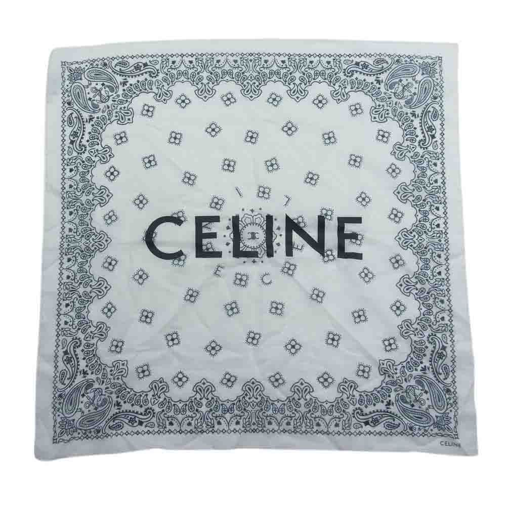 image of Celine Logo Print Bandana Handkerchief, Men's
