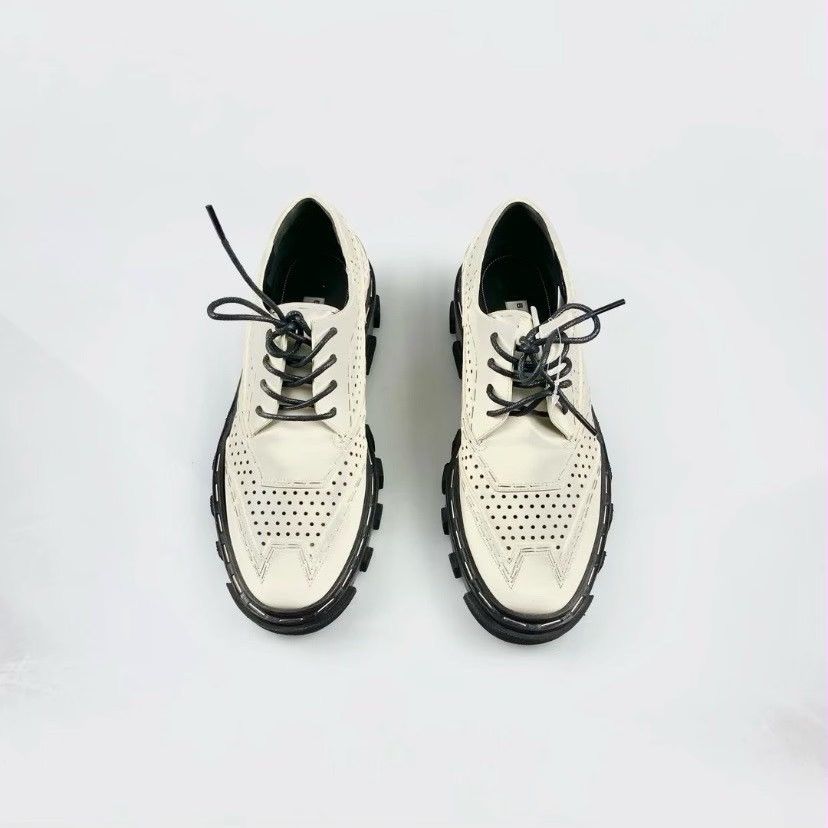 Balenciaga Balenciaga Lace ups Eggshell Leather Derby Size US 6 / IT 36 - 1 Thumbnail
