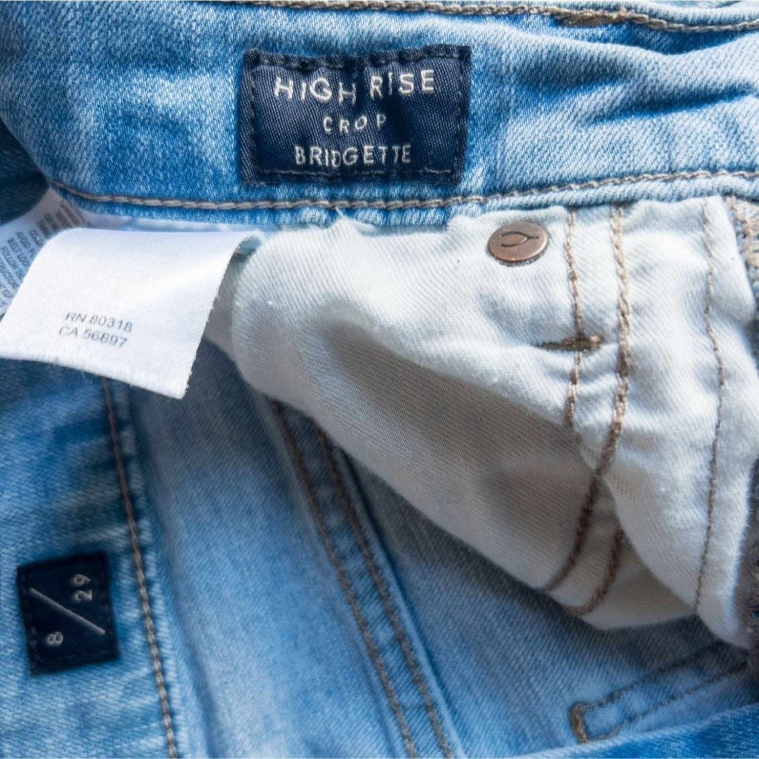 Lucky Brand Lucky Brand Bridgette High Rise Crop Jeans Womens 29 Light W Size 29" - 6 Thumbnail