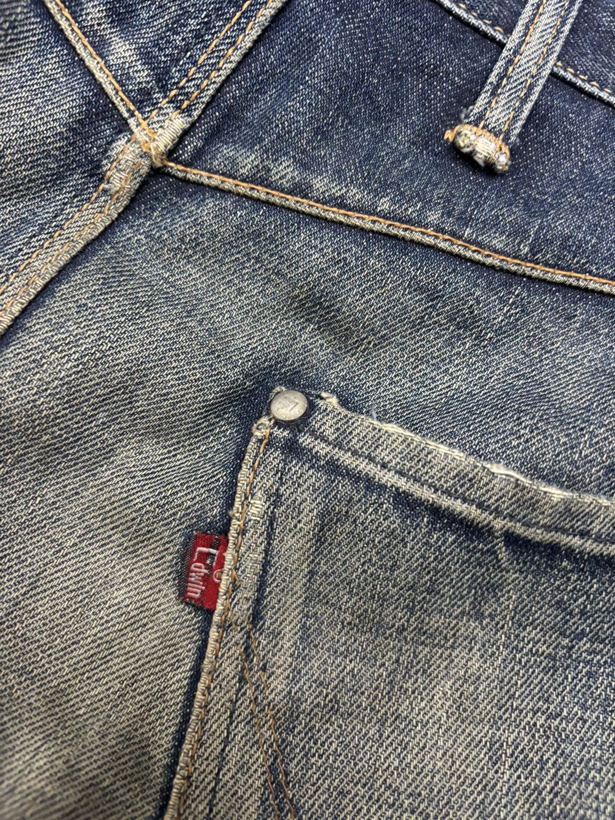 Edwin 🔥BAGGY EDWIN FUNCTION THRASHED DISTRESSED DENIM JEAN Size US 32 / EU 48 - 11 Thumbnail