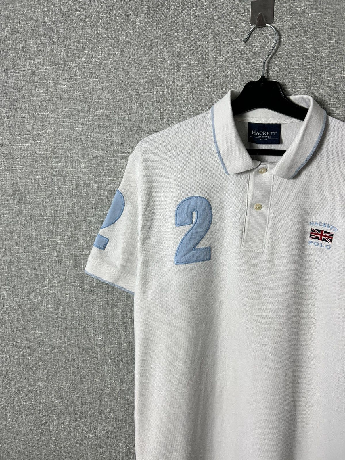 Hackett Rare Hackett Polo #2 Great Britain Flag Big Logo T-Shirt Size US M / EU 48-50 / 2 - 9 Thumbnail