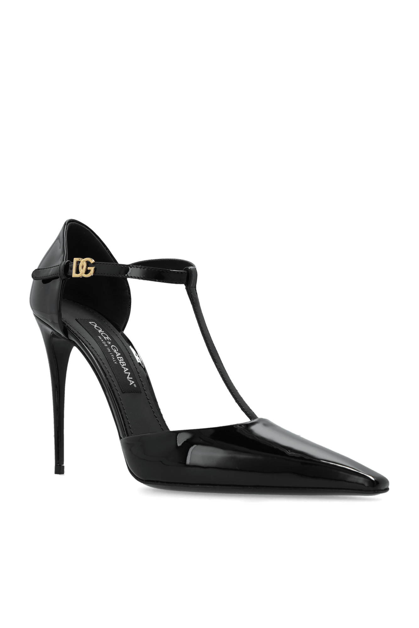 Dolce & Gabbana o1s22i1n0225 T-Bar Patent Leather Pumps in Black Size US 9 / IT 39 - 4 Thumbnail