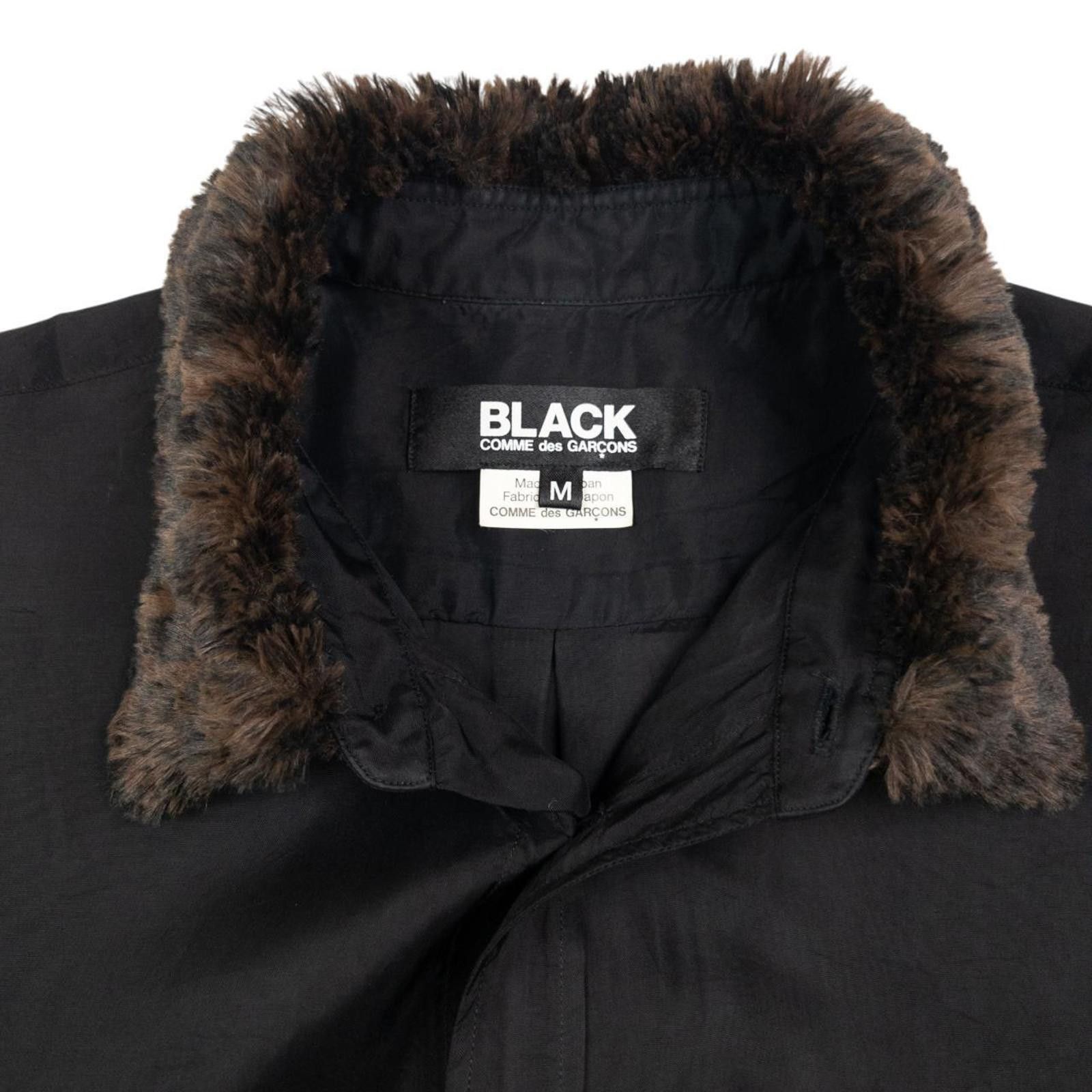 Comme des Garcons Vintage Comme Des Garçons BLACK Fur Collar Shirt Size S Size US S / EU 44-46 / 1 - 4 Thumbnail