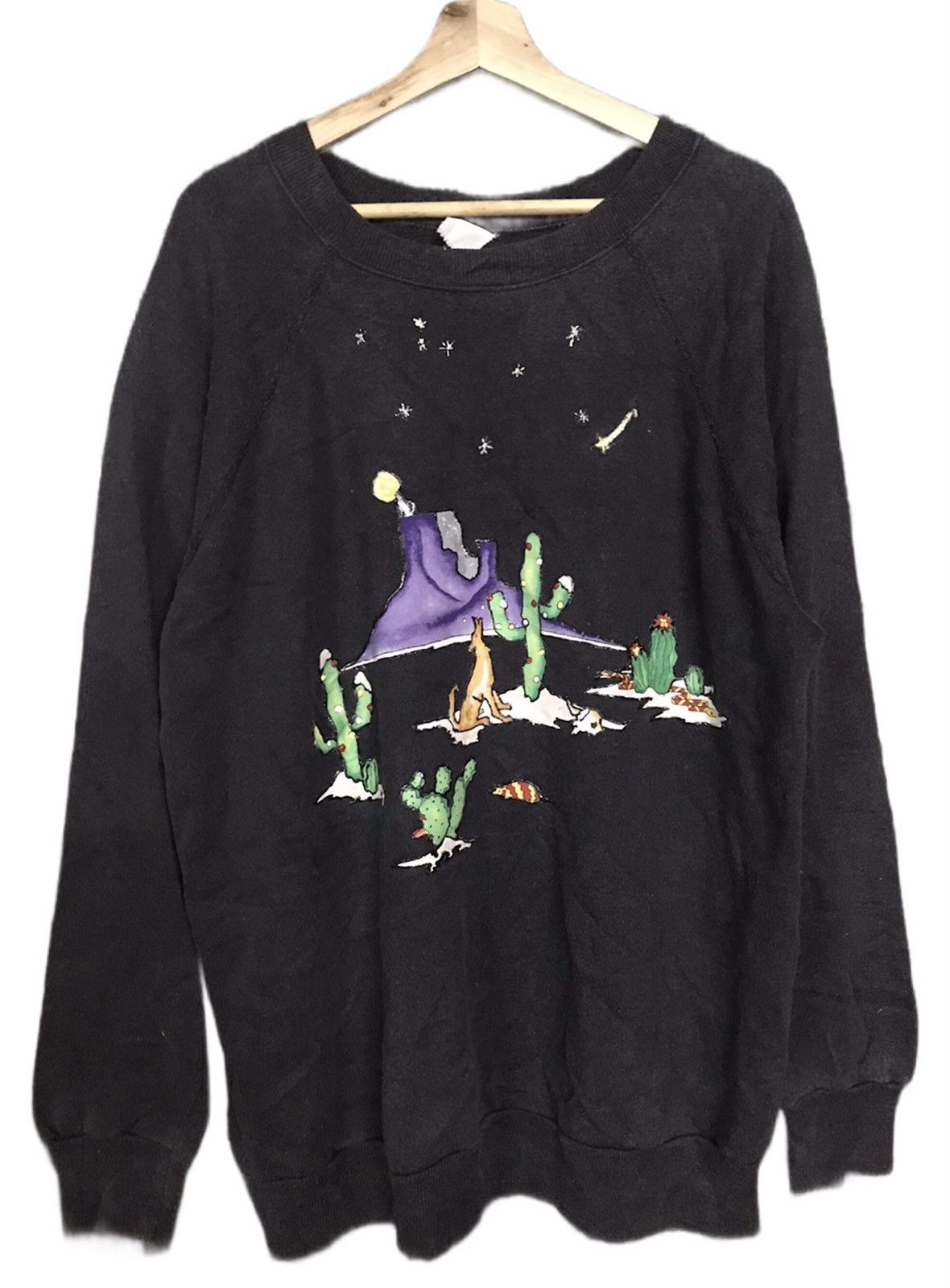 The Unbranded Brand Wolf Sweatshirt Crewneck Pullover Size US L / EU 52-54 / 3 - 1 Thumbnail