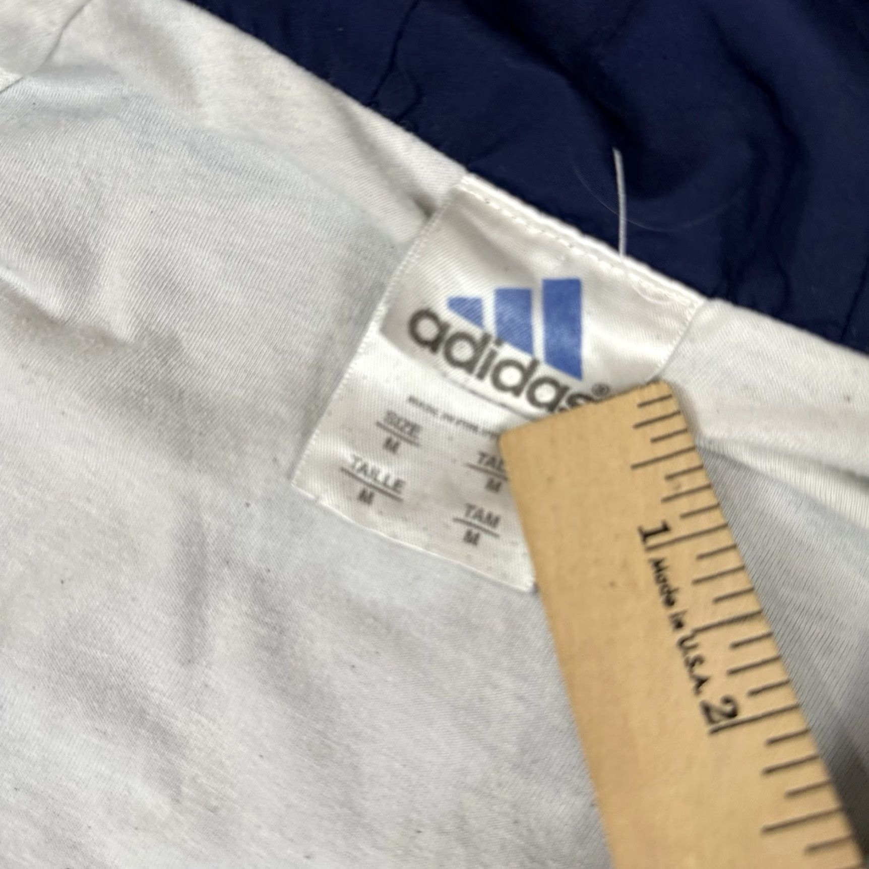 Adidas VINTAGE adidas Jacket Mens M Blue Trefoil Embroidered Windbreaker Zip 00s Soccer Sports Full Zip Lined All Seasons Narrow to Windbreaker Size US M / EU 48-50 / 2 - 5 Thumbnail