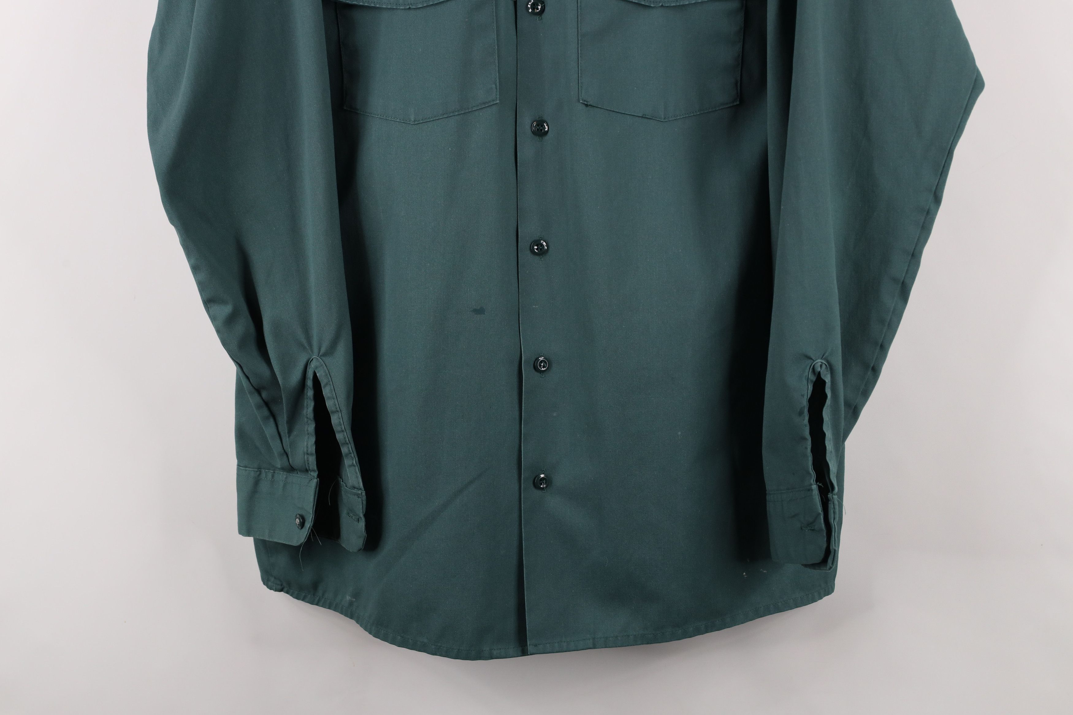 Dickies × Vintage Vintage 90s Dickies Workwear Button Shirt Green USA Size US M / EU 48-50 / 2 - 3 Thumbnail