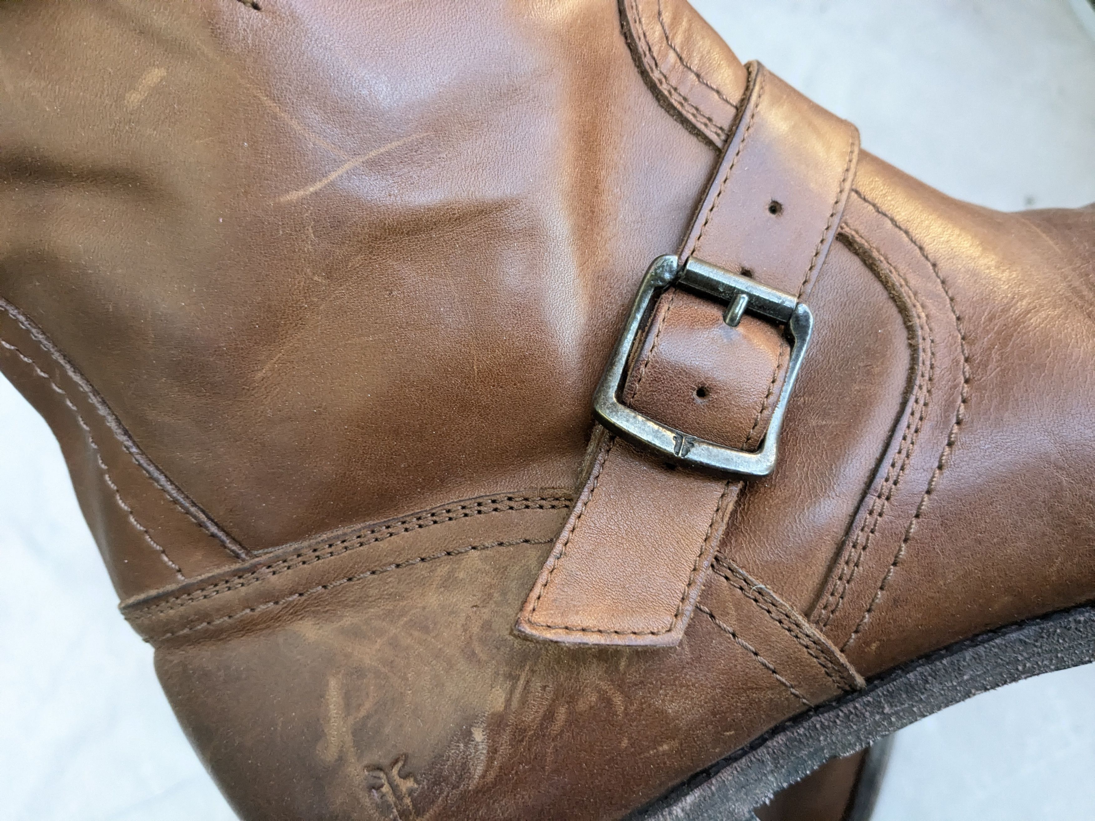 Frye Frye Engineer Boots Brown Leather 13 Leather Buckle Size US 13 / EU 46 - 12 Thumbnail
