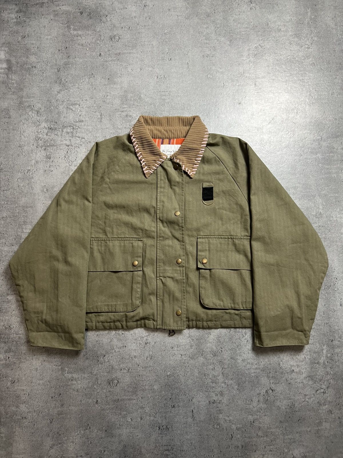 Other Y2k cropped boxy khaki fashion bomber jacket Size US M / EU 48-50 / 2 - 1 Thumbnail