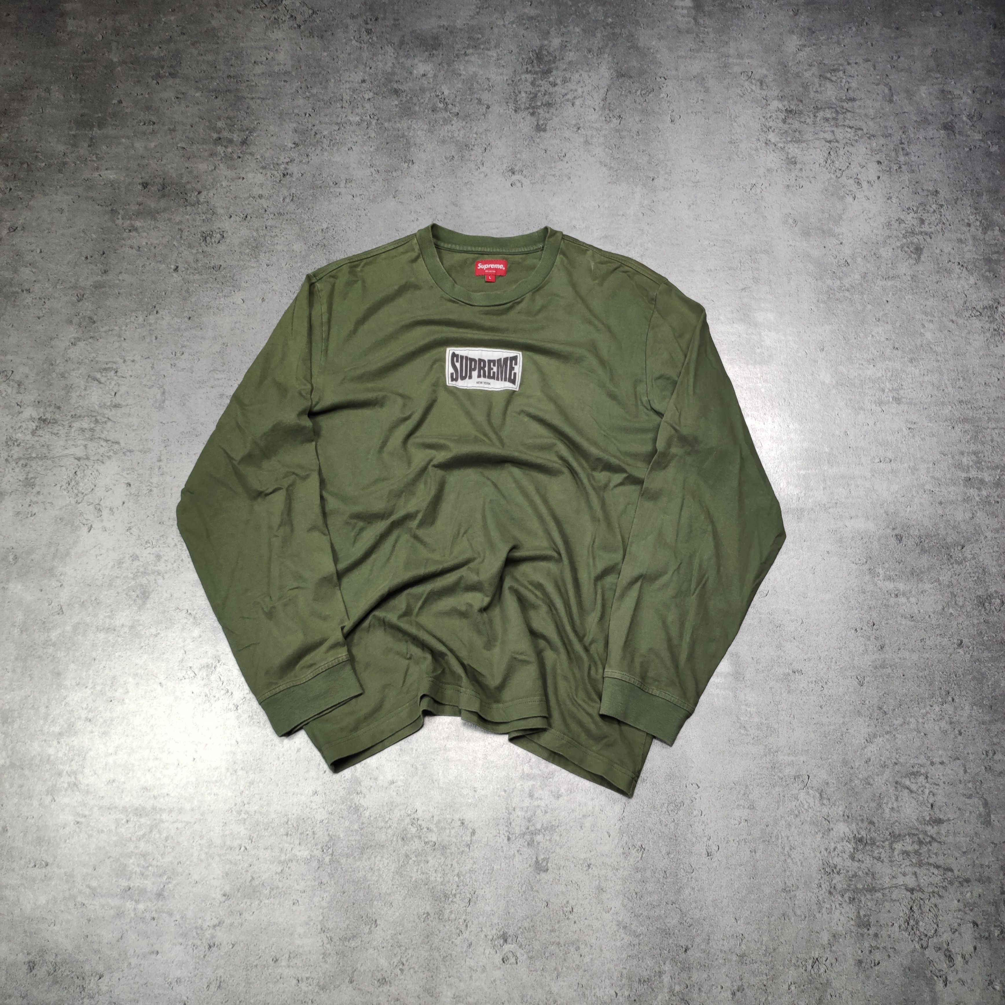 Supreme RARE Streetwear Supreme New York Patch Khaki Longsleeve Size US L / EU 52-54 / 3 - 1 Thumbnail