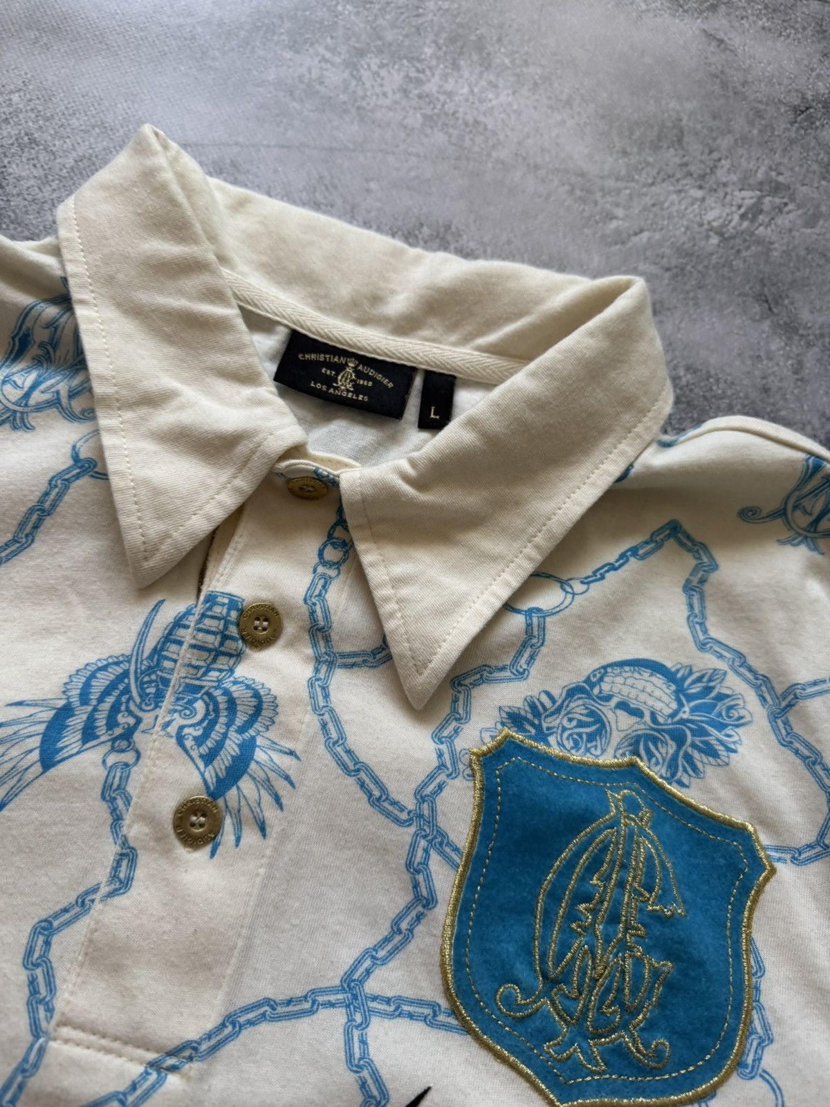 Christian Audigier Vintage Christian Audigier Polo T-Shirt Rare Size US L / EU 52-54 / 3 - 6 Thumbnail