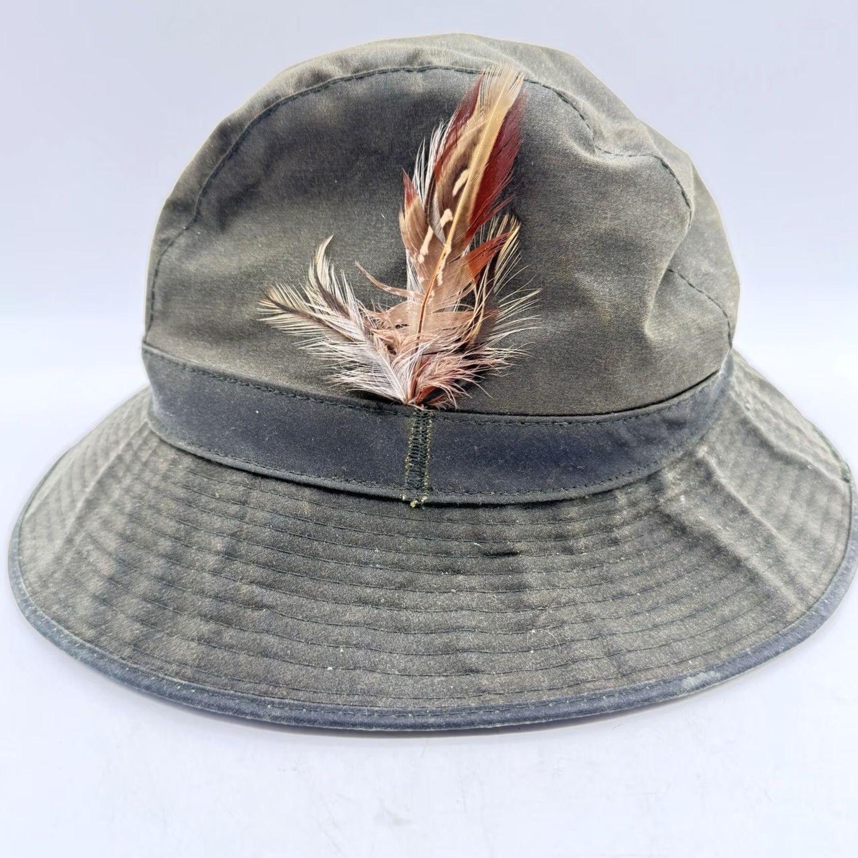 Barbour Barbour Bucket Hat Men’s Wax Cotton Olive Sports Cap Size Medium M Unisex Adults Green Vintage No (Pre-owned Excellent) Size ONE SIZE - 2 Thumbnail