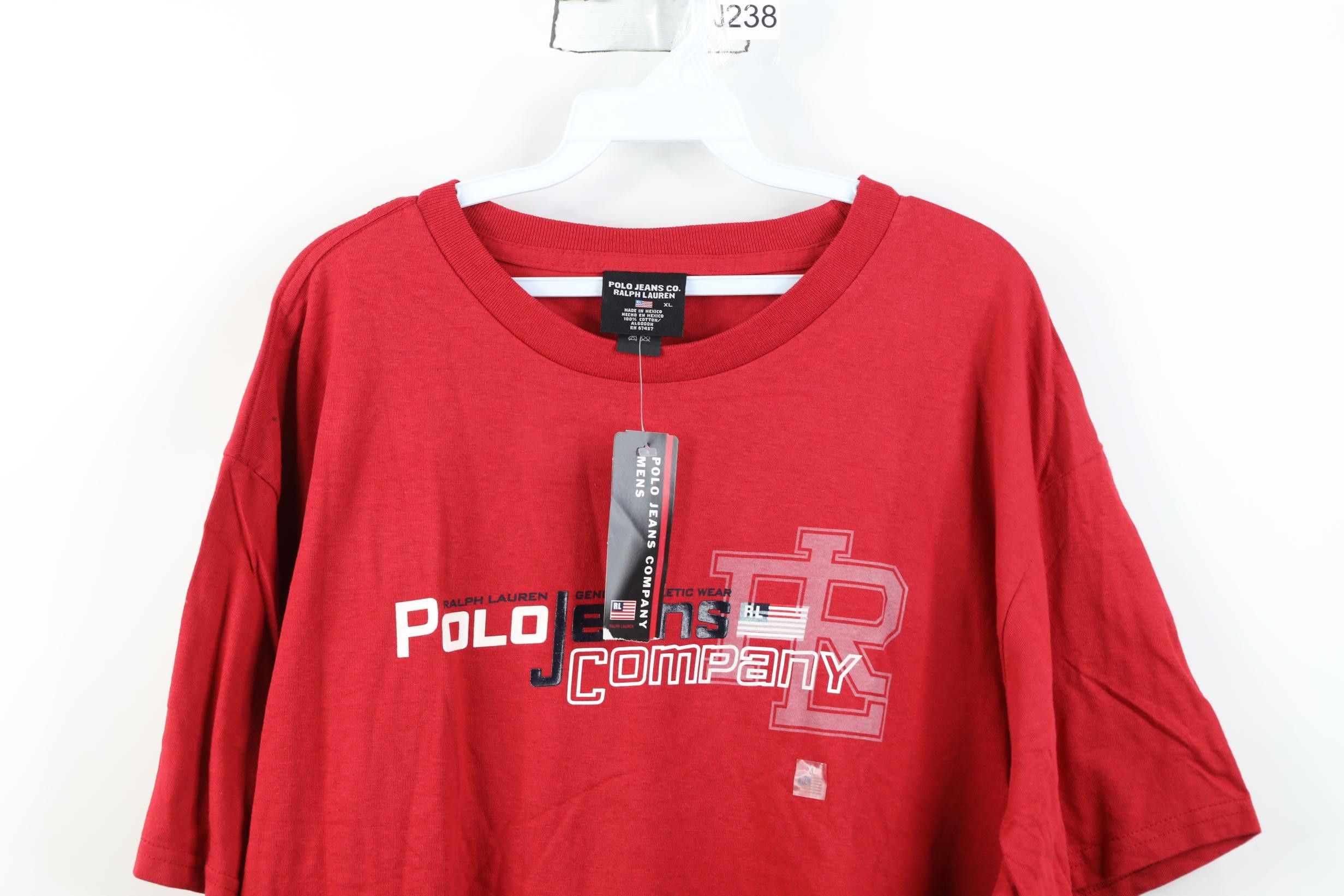 Polo Ralph Lauren Deadstock Vintage 90s Ralph Lauren USA Short Sleeve T-Shirt Size US XL / EU 56 / 4 - 2 Thumbnail