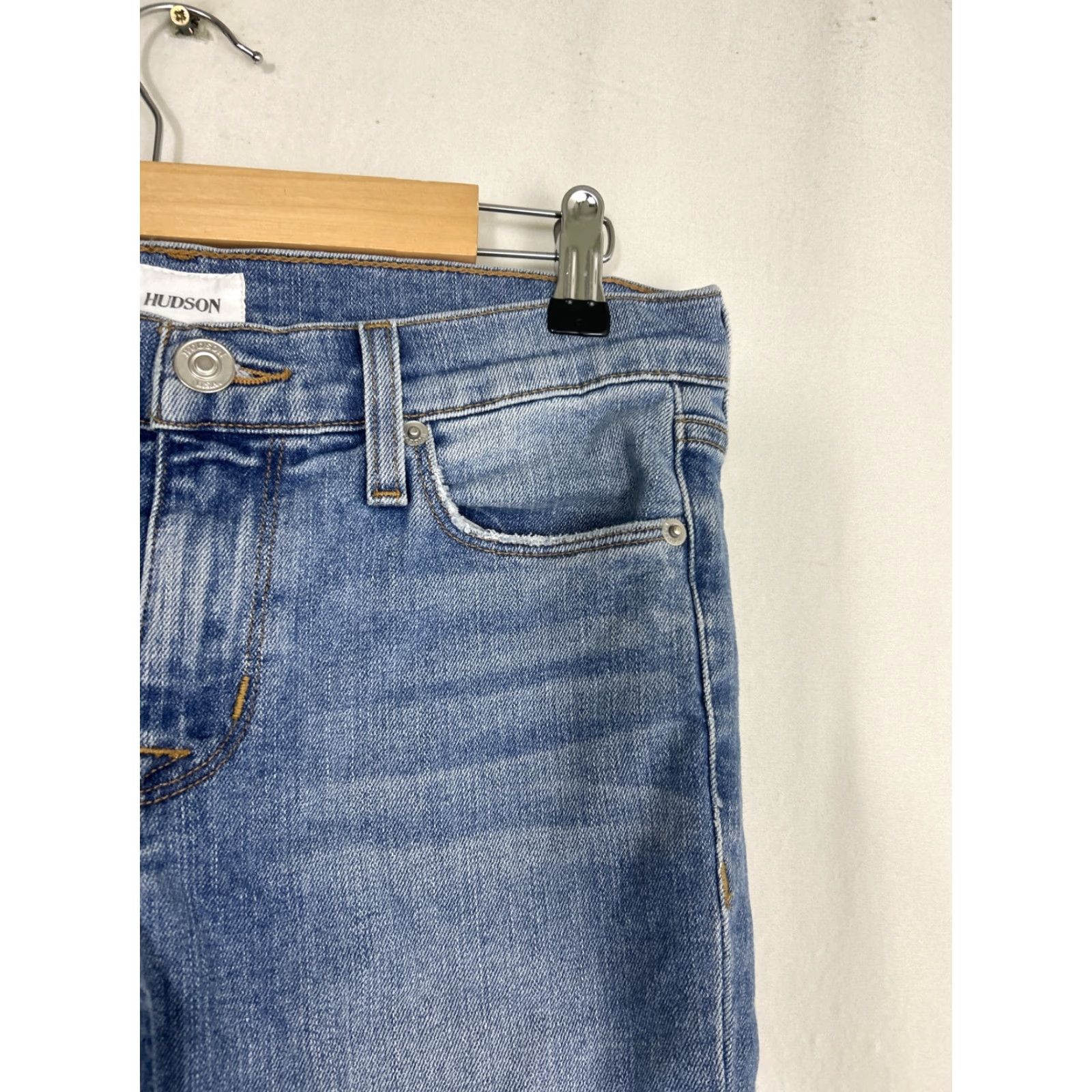 Hudson Hudson Krista Ankle Super Skinny Jeans Women 26 Blue Distressed Zipper 30x29 Size 26" / US 2 / IT 38 - 5 Thumbnail