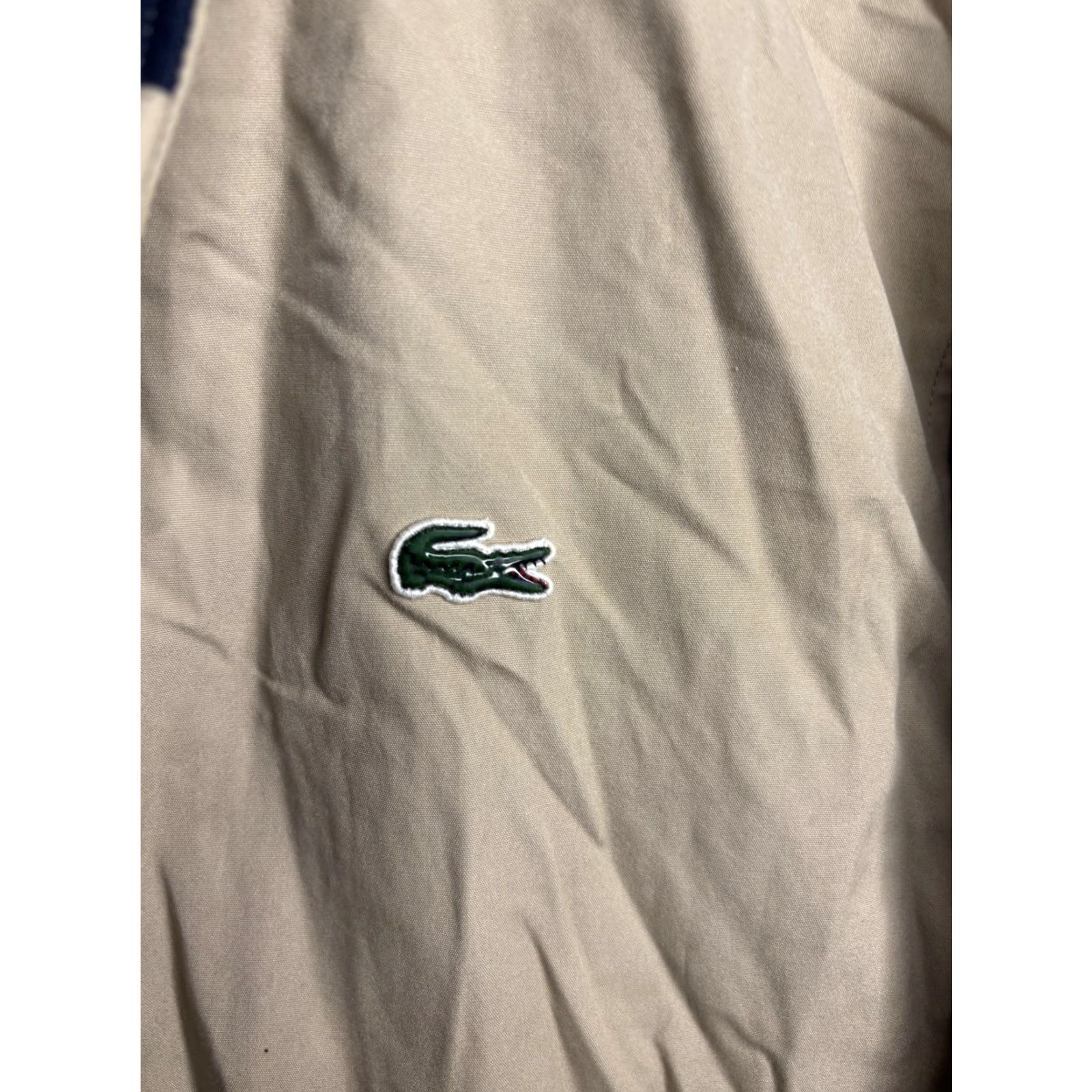 Lacoste Lacoste LIVE Jacket Mens Large Beige Cotton Bomber Full Zip Lined Logo Casual Size US L / EU 52-54 / 3 - 3 Thumbnail