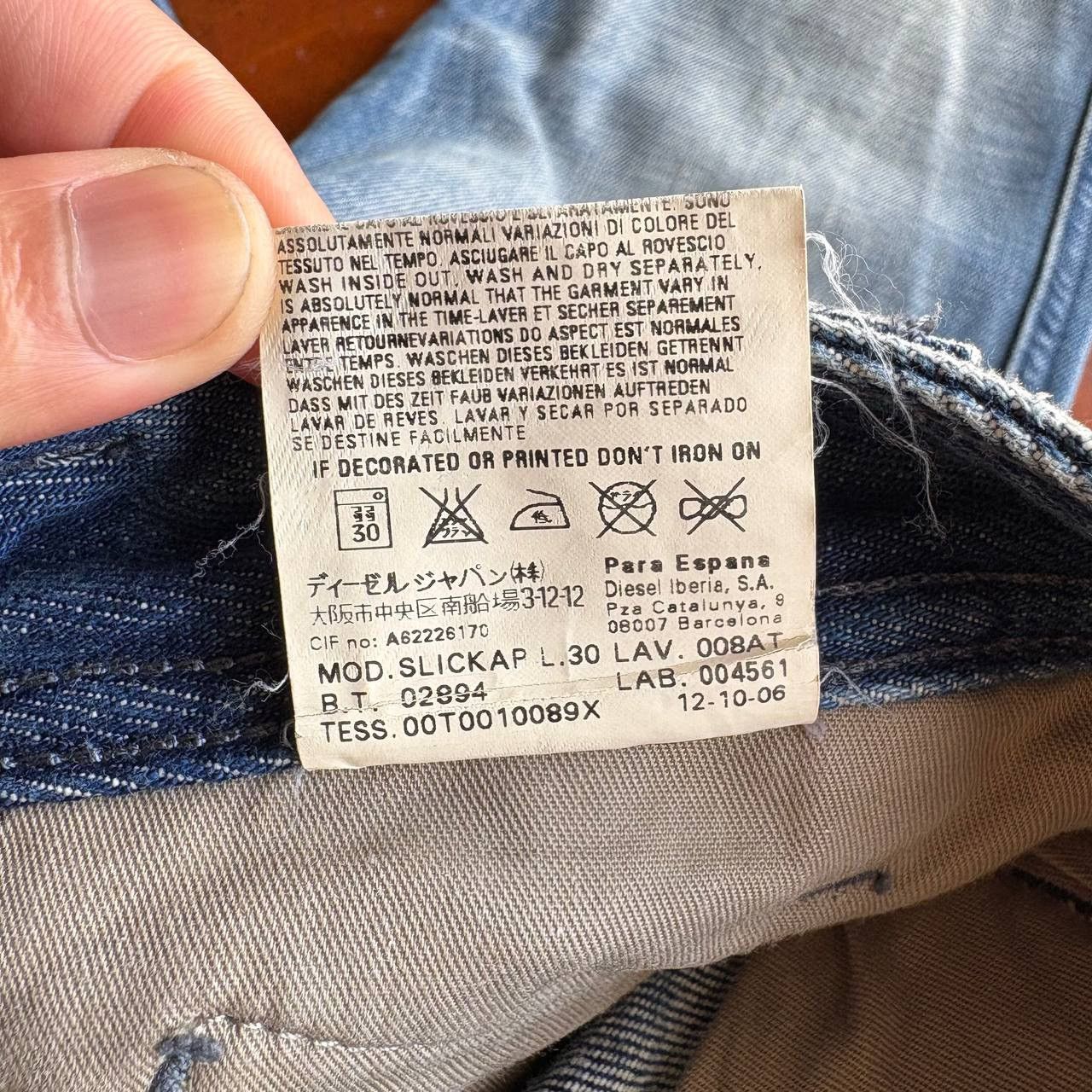 Diesel Diesel Slickap Multipocket Wash Denim Bush Jeans Pants Size US 29 - 24 Thumbnail