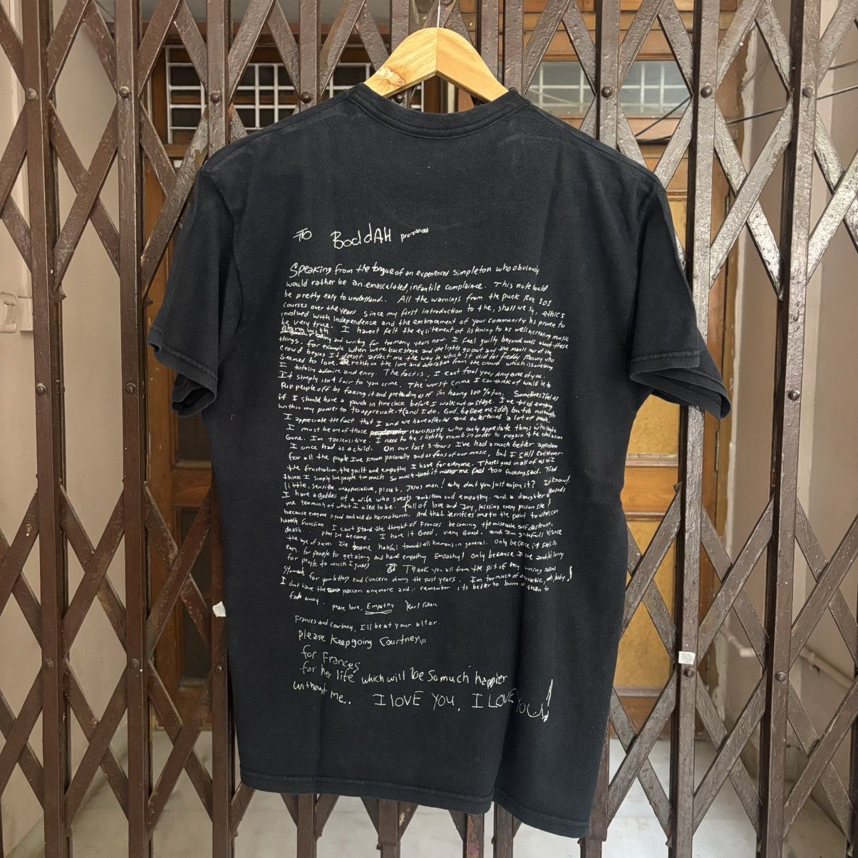 Nirvana Vintage Nirvana Kurt Cobain Note T shirt Size US L / EU 52-54 / 3 - 3 Thumbnail