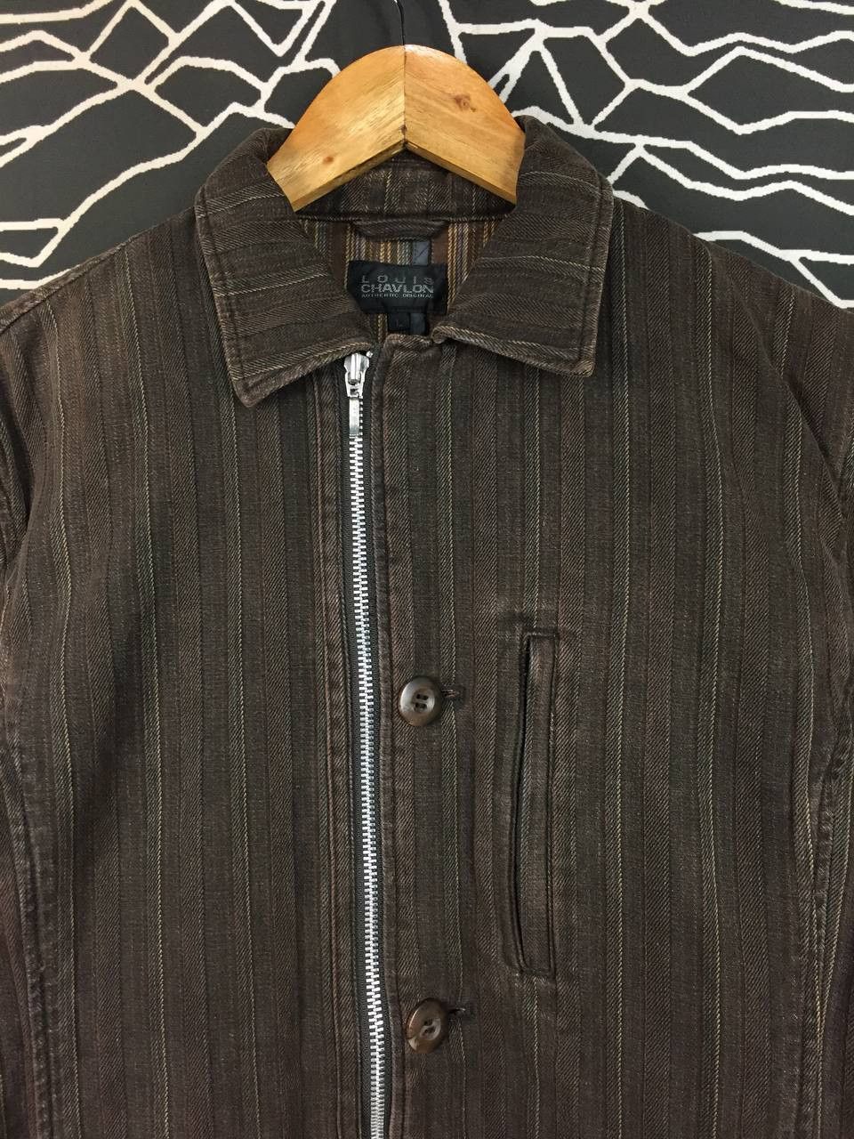 Japanese Brand Vtg Louis Chavlon Brown Hickory Stripe Chore Jacket Size US M / EU 48-50 / 2 - 3 Thumbnail
