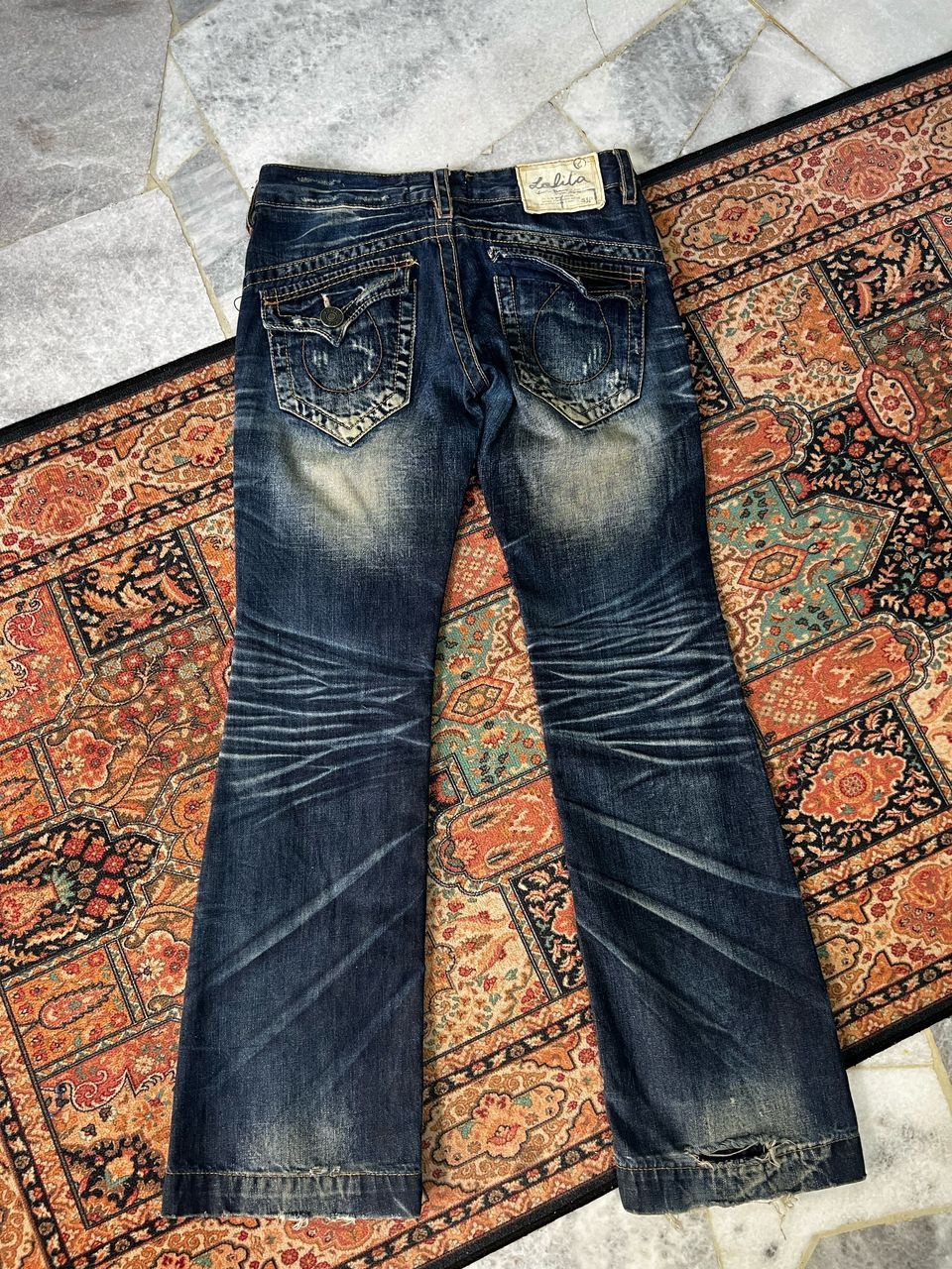 Japanese Brand Yoshitomo Nara Lolita Distressed Jeans Size US 31 - 4 Thumbnail