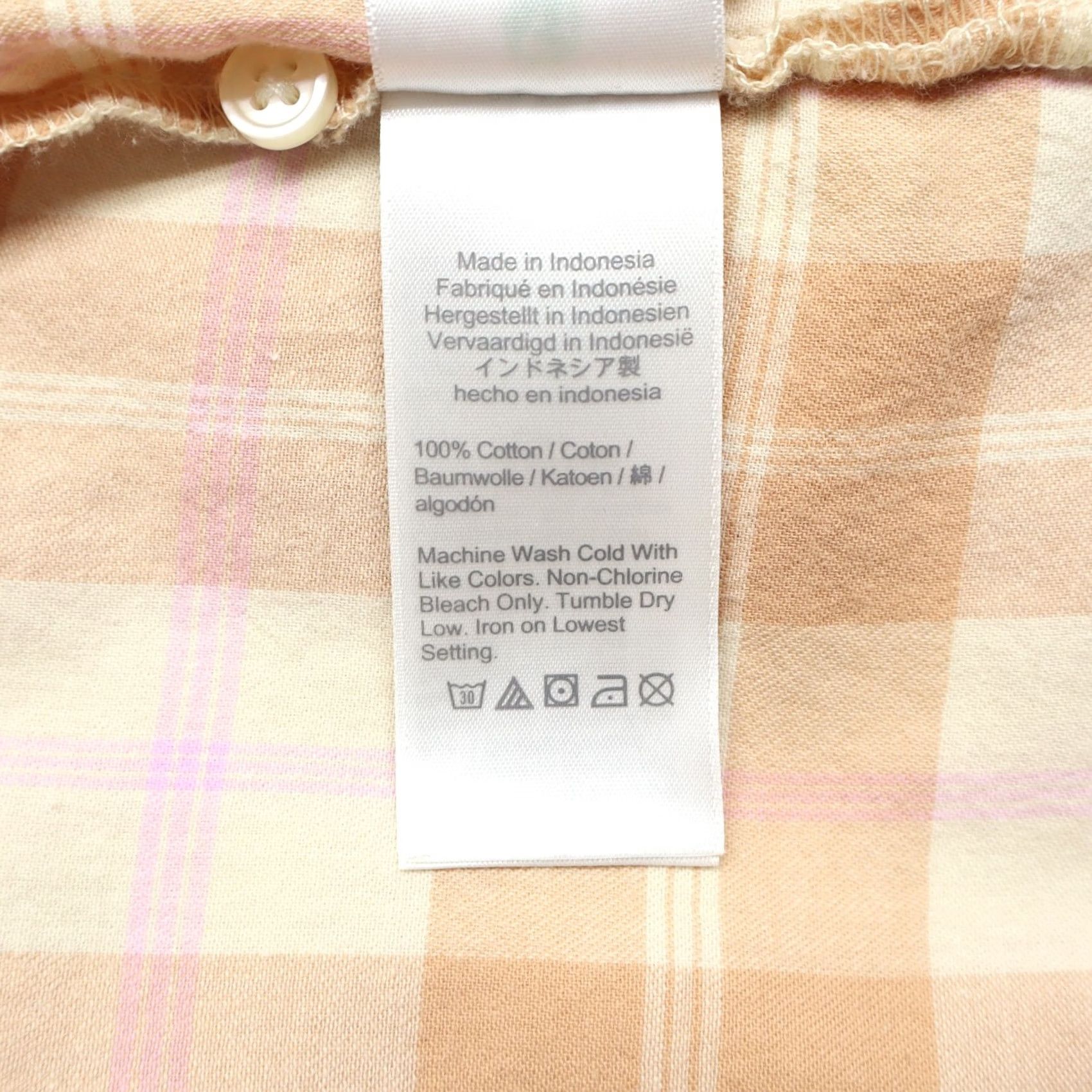 J.Crew J. Crew Shirt Womens Plaid Flannel Peach Pink Size L Cotton Light 100% Button Collar Casual Regular Long Sleeve Balloon Sleeve Vintage No Size L / US 10 / IT 46 - 5 Thumbnail