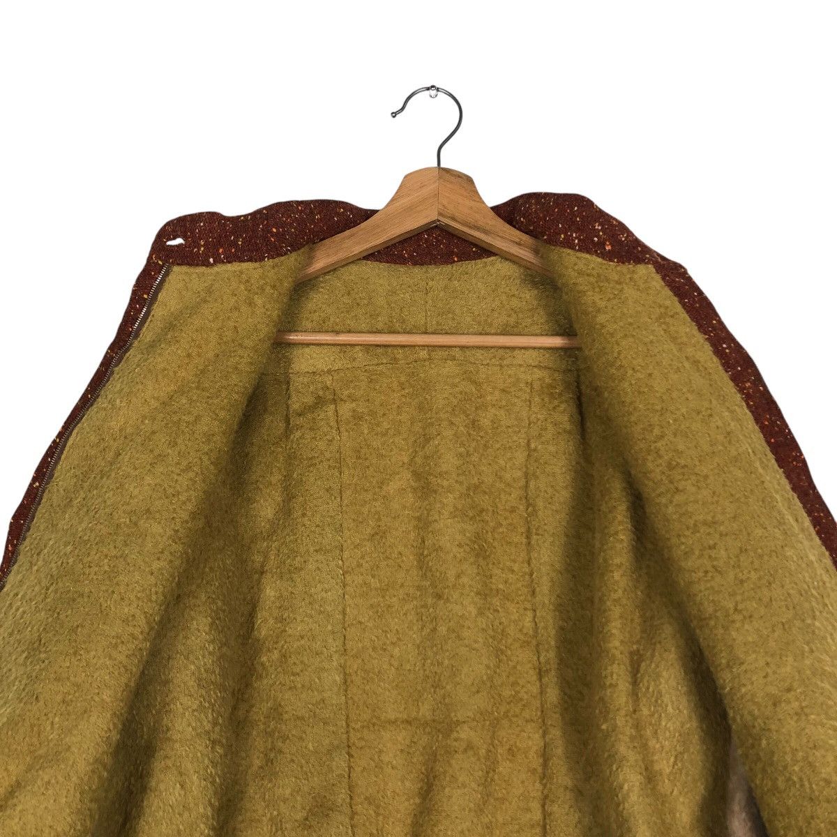 Japanese Brand 📌Vintage Wool Bomber Jacket Herringbone Nemeth Design Size US M / EU 48-50 / 2 - 15 Thumbnail