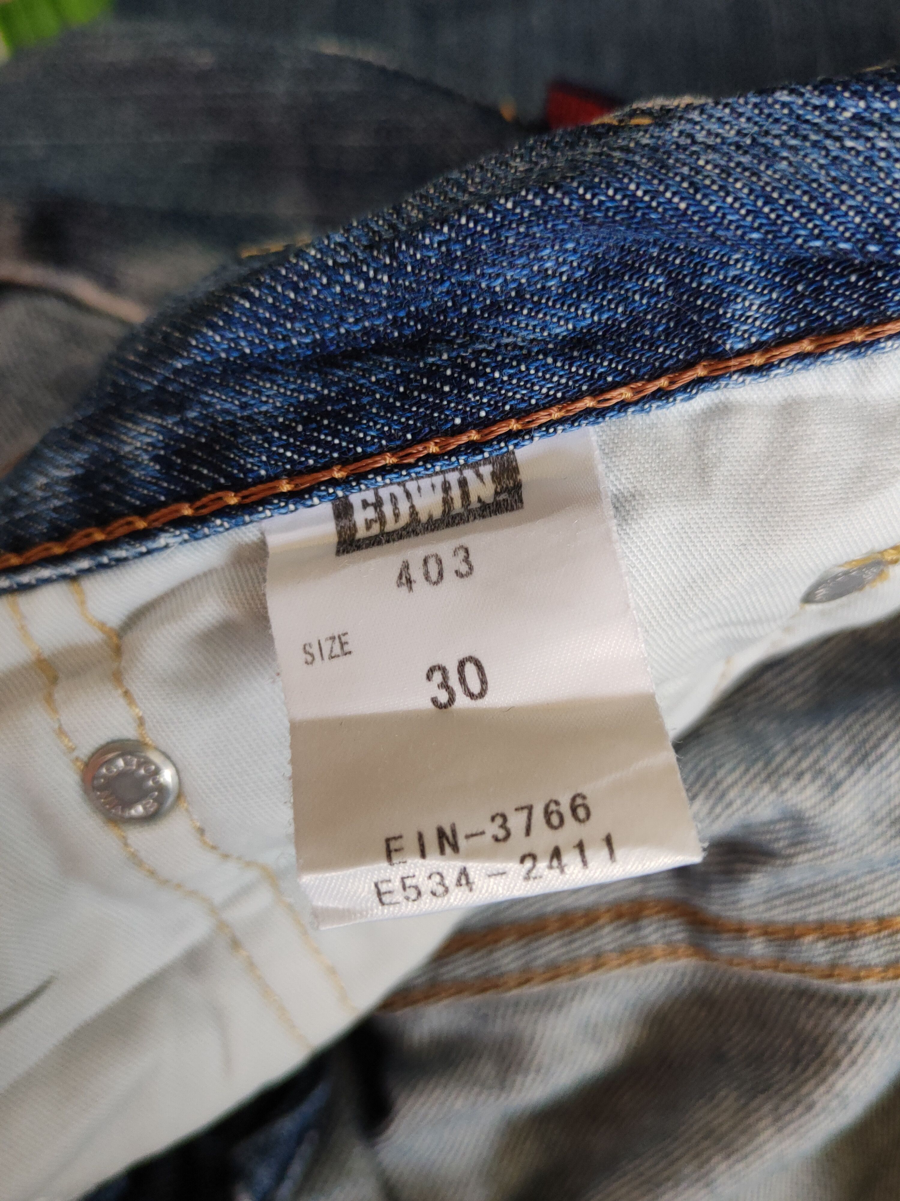 Edwin Edwin Dark Blue Faded Distressed Ripped Jeans #S1632 Size US 31 - 16 Thumbnail